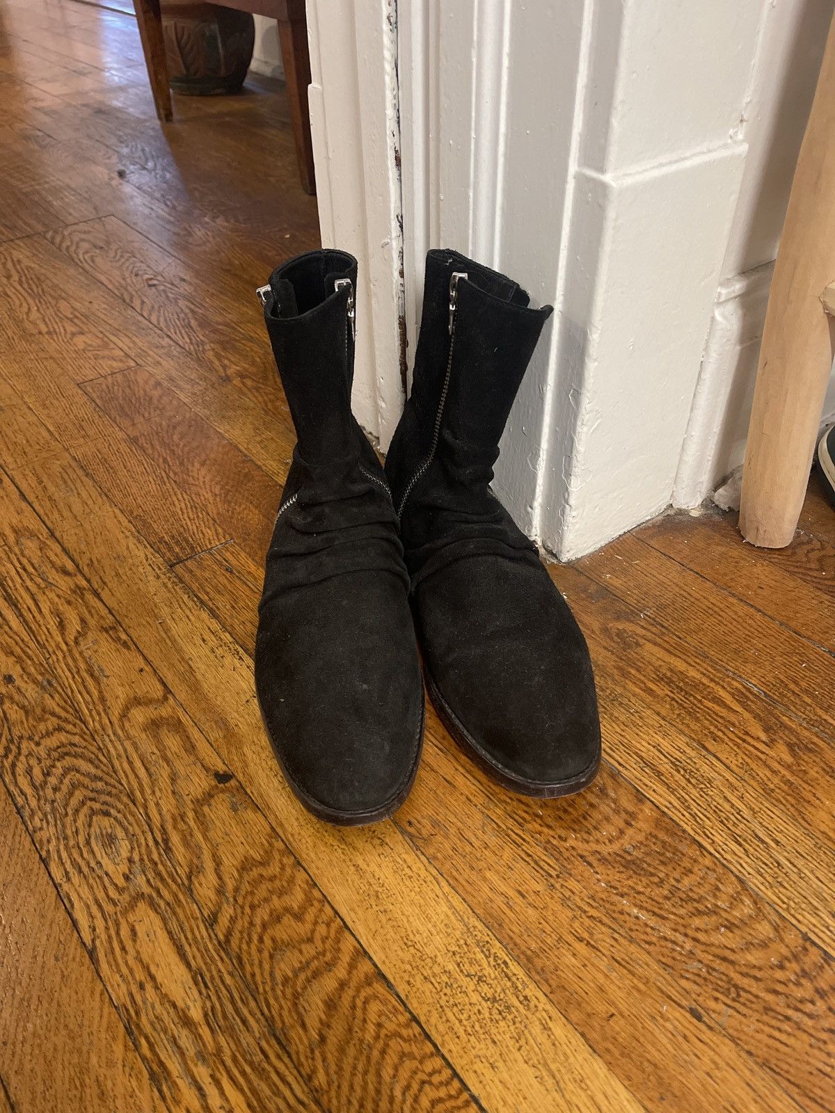 [AMIRI] 定価139,200 STACK BOOT レザーブーツ 10 AMIRI stack boots スエードサイドジップブーツ - メルカリ