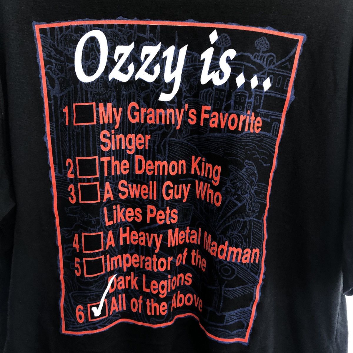 Band Tees Rare Ozzy Osbourne 1988 single stitch vintage tee Size US XL / EU 56 / 4 - 8 Thumbnail
