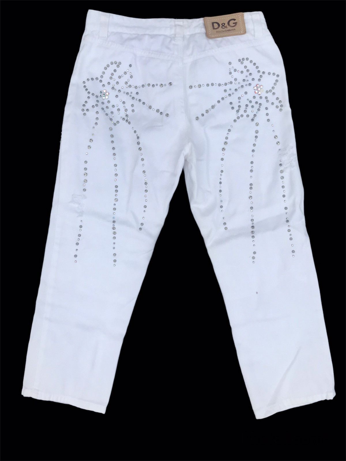 Dolce & Gabbana Dolce & Gabbana Distressed Ankle Denim Pants Size 28" / US 6 / IT 42 - 2 Thumbnail