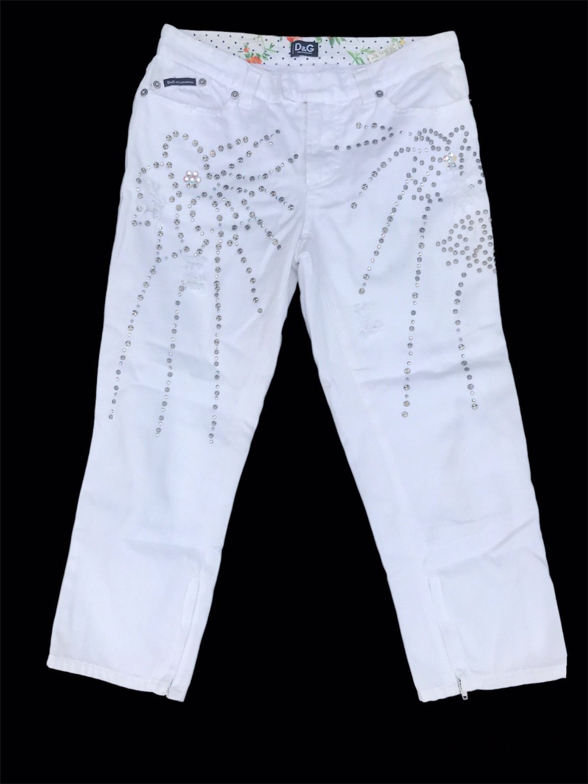 Dolce & Gabbana Dolce & Gabbana Distressed Ankle Denim Pants Size 28" / US 6 / IT 42 - 1 Thumbnail