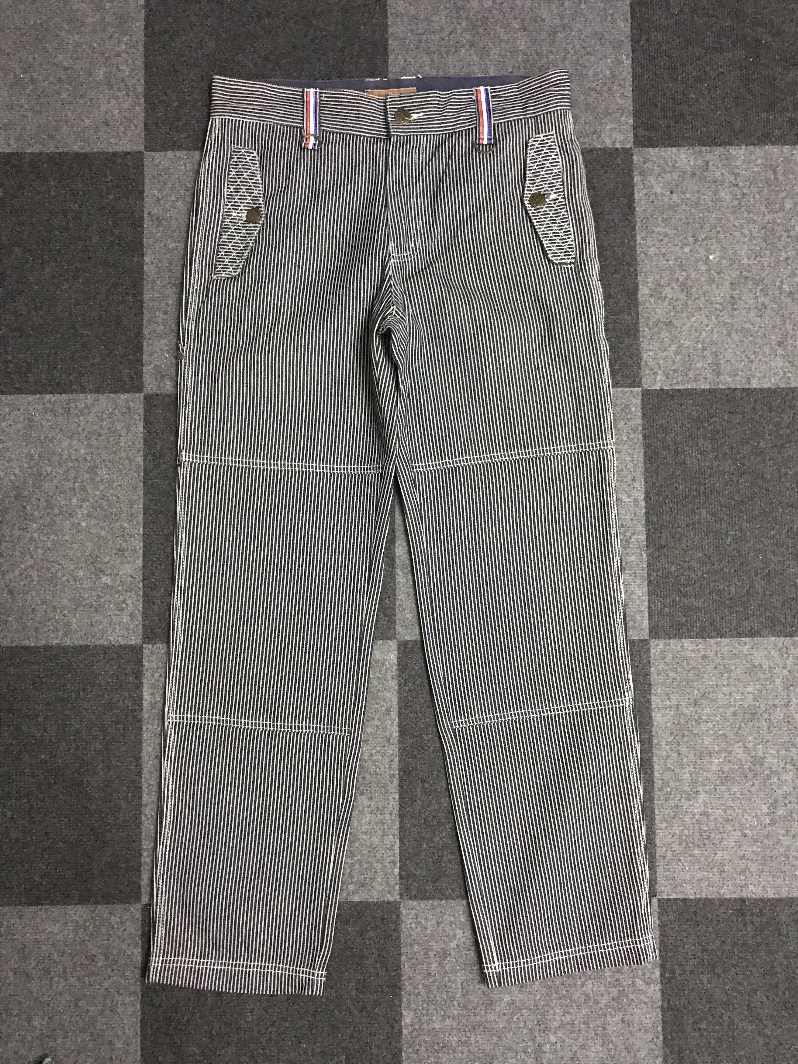 Japanese Brand D109 OCTOPUS ARMY Street Style Hickory Carpenter Pant Size US 34 / EU 50 - 3 Thumbnail