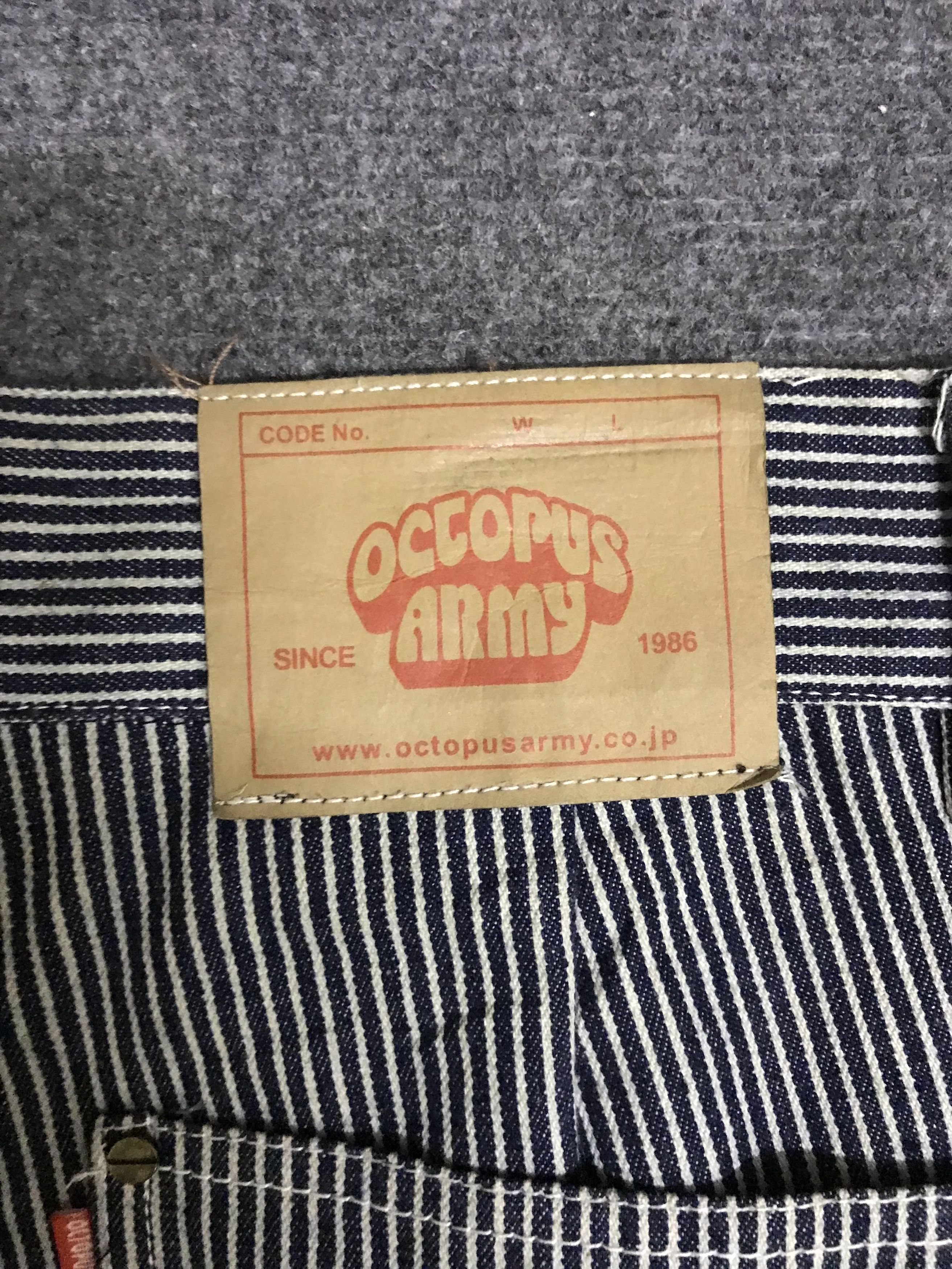 Japanese Brand D109 OCTOPUS ARMY Street Style Hickory Carpenter Pant Size US 34 / EU 50 - 15 Thumbnail