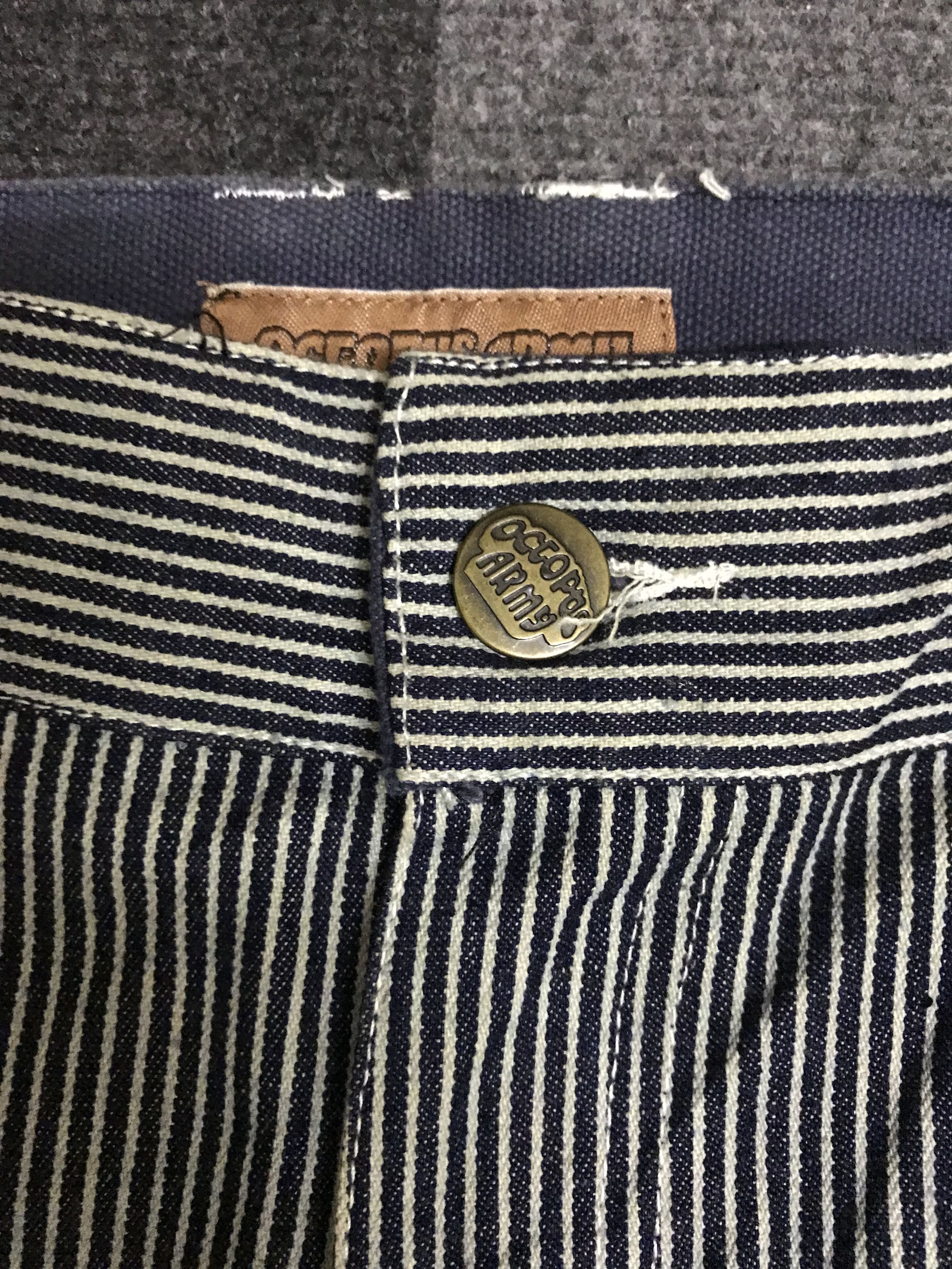 Japanese Brand D109 OCTOPUS ARMY Street Style Hickory Carpenter Pant Size US 34 / EU 50 - 7 Thumbnail