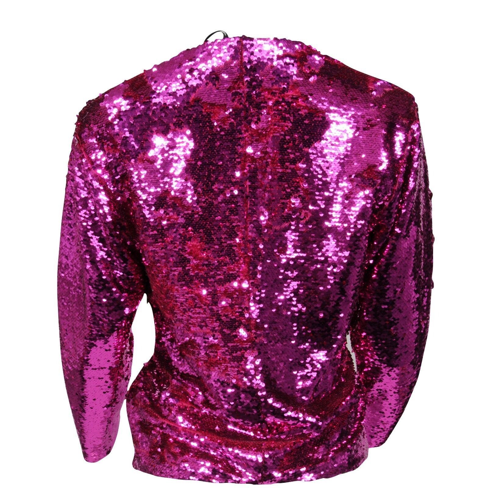 Other Dundas Sequin V Neck Silk Lined ZIp Blouse Top Size M / US 6-8 / IT 42-44 - 2 Thumbnail