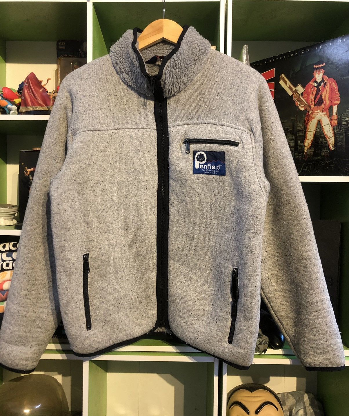 90s Penfield Fleece| Vintage Long-Sleeved Winter Sweatshirt| Unisex Green and  Blue Sweater Size S-M main image 0