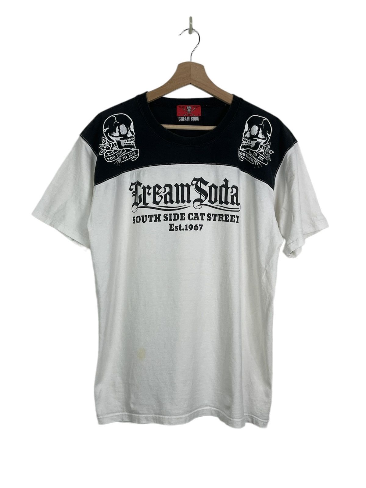 Japanese Brand Cream Soda Raglan Too Fast To Live, Too Young To Die Size US L / EU 52-54 / 3 - 1 Thumbnail