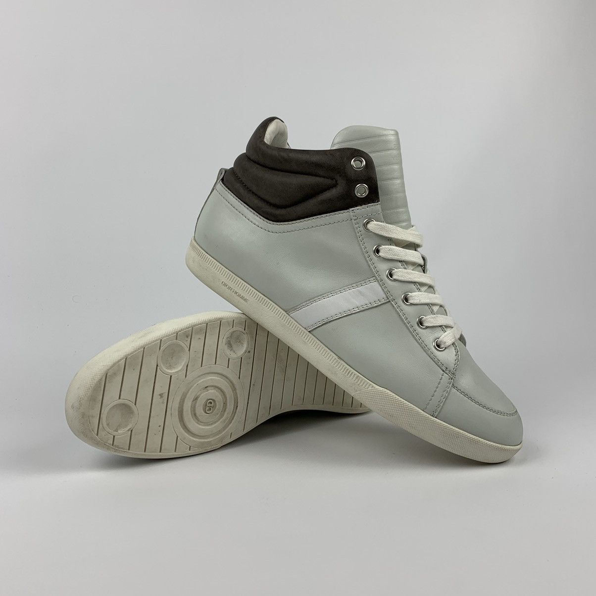 Dior Dior leather hi-top sneakers Size US 9.5 / EU 42-43 - 1 Thumbnail