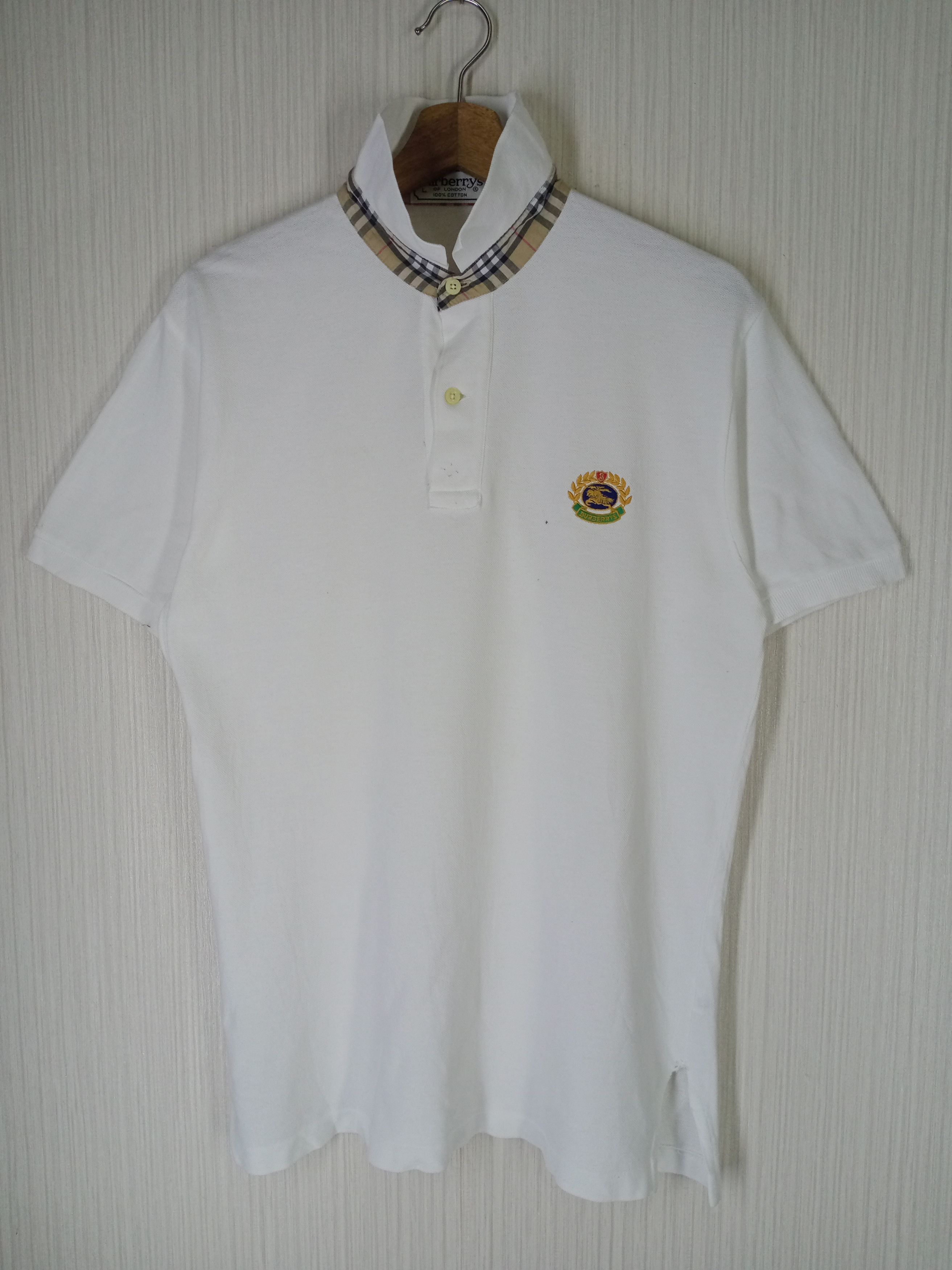 Burberry Rare Vintage Burberrys Nova Check Polo Shirt Size US L / EU 52-54 / 3 - 8 Thumbnail