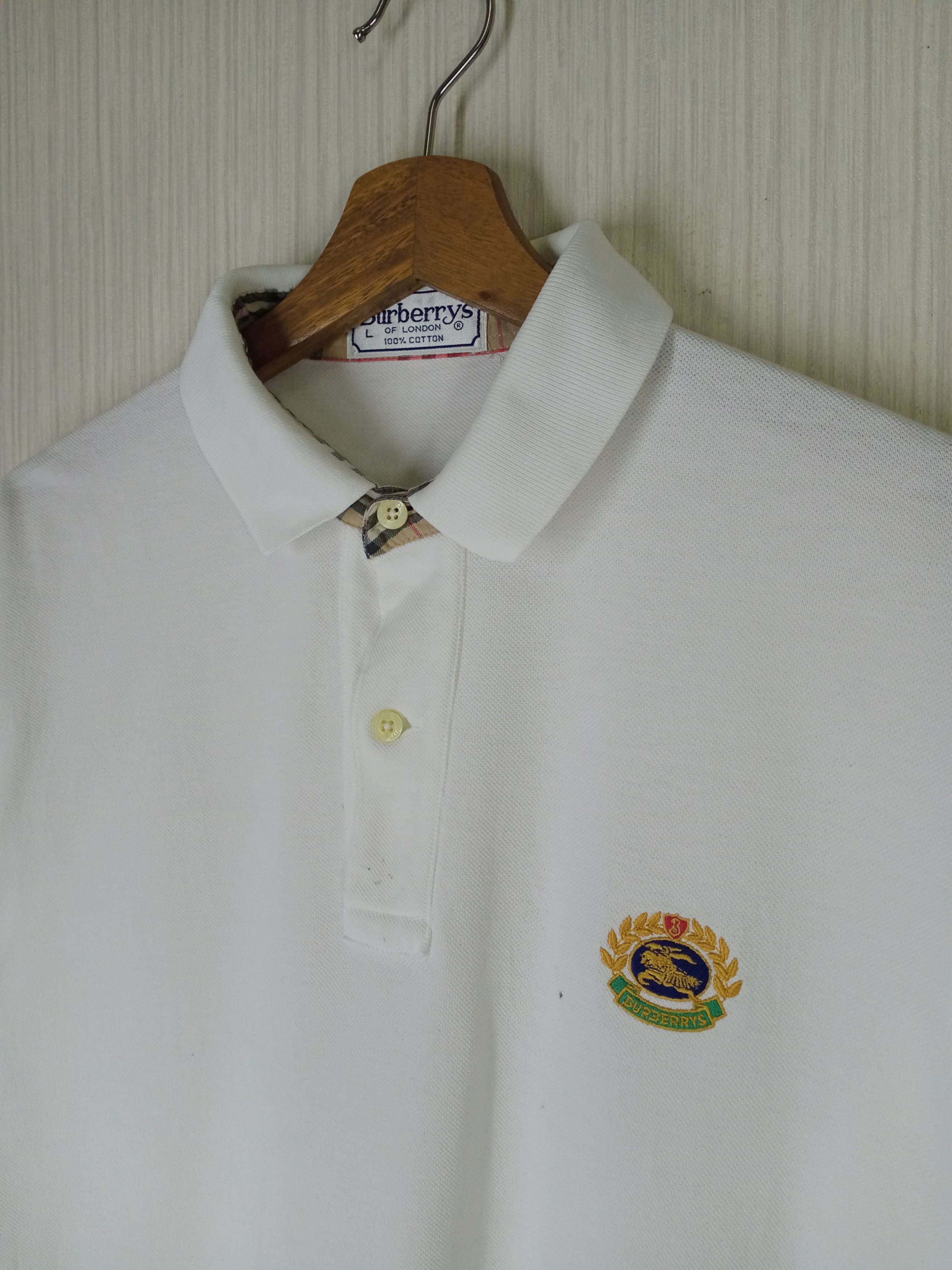 Burberry Rare Vintage Burberrys Nova Check Polo Shirt Size US L / EU 52-54 / 3 - 4 Thumbnail