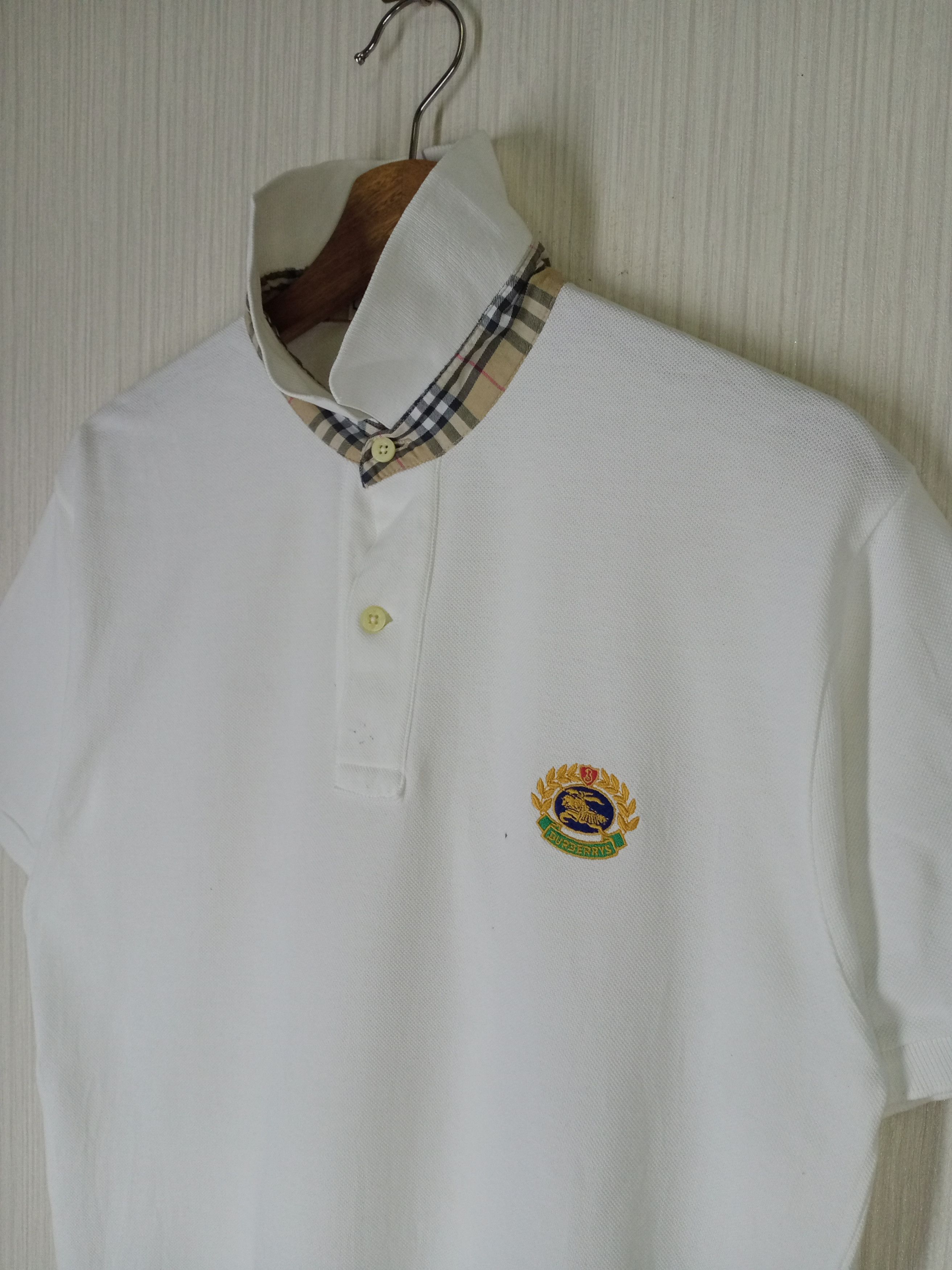 Burberry Rare Vintage Burberrys Nova Check Polo Shirt Size US L / EU 52-54 / 3 - 1 Thumbnail