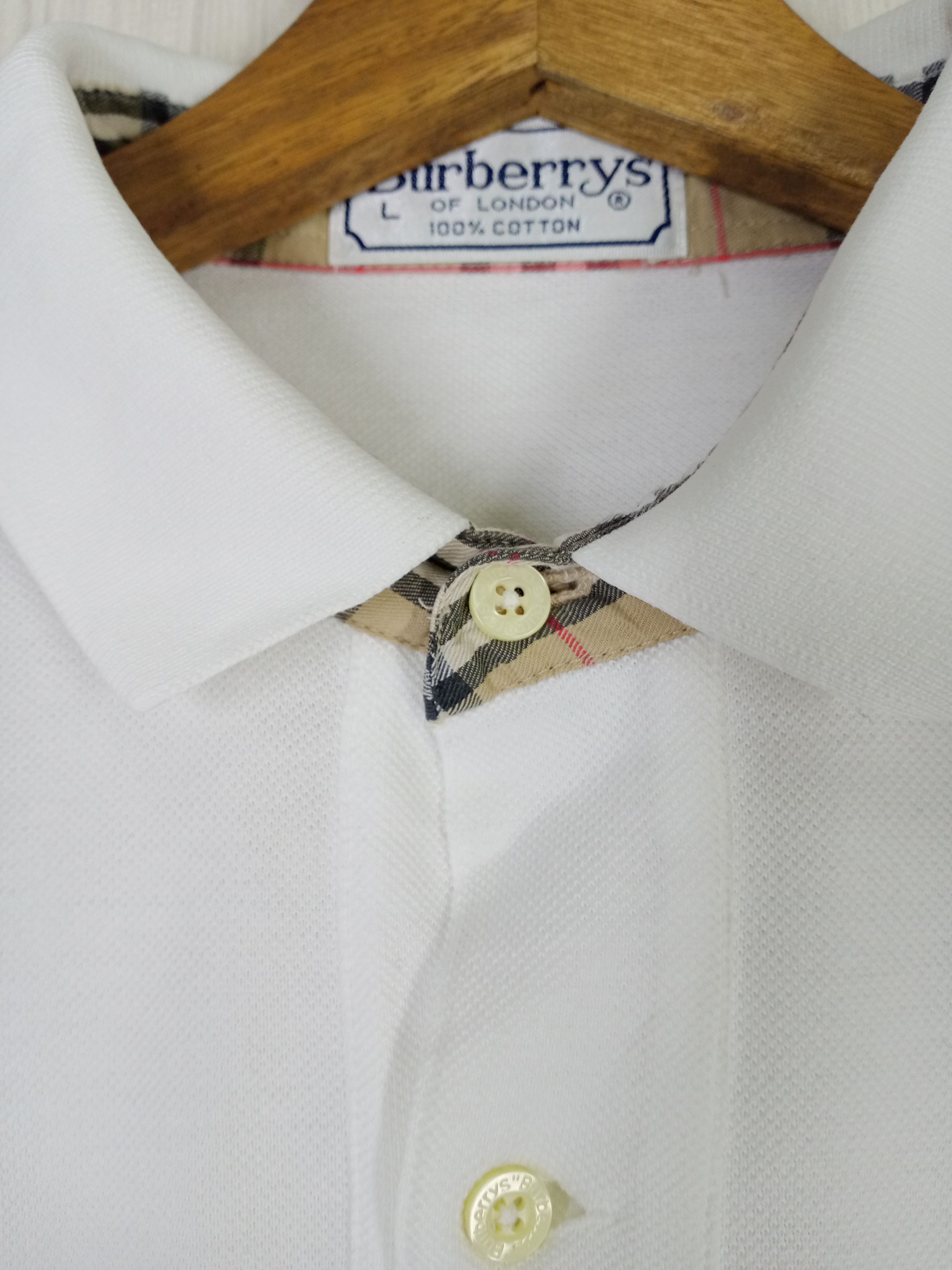 Burberry Rare Vintage Burberrys Nova Check Polo Shirt Size US L / EU 52-54 / 3 - 2 Thumbnail