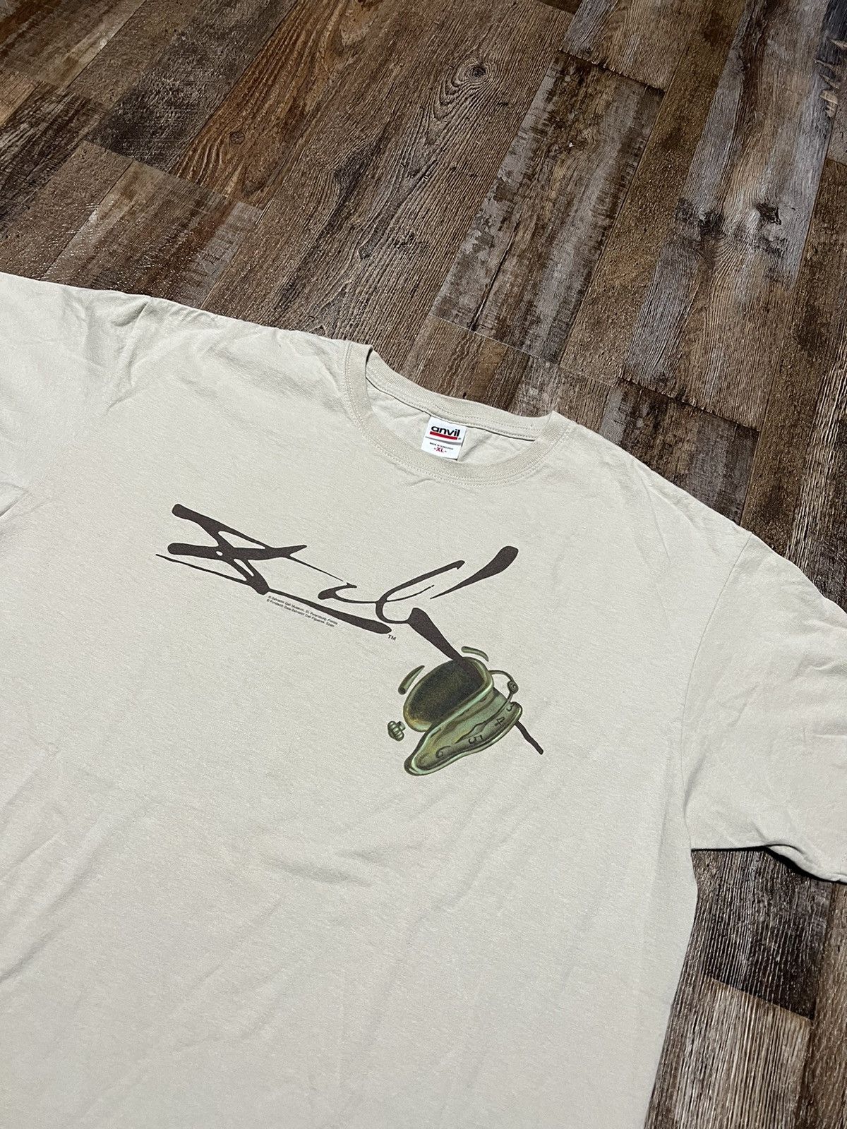 Vintage Vintage 90s Salvador Dali melting clock t shirt Size US XL / EU 56 / 4 - 2 Thumbnail