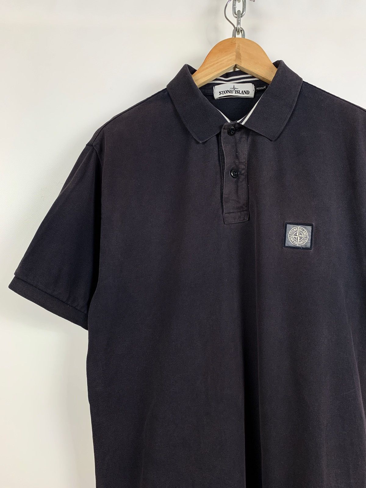 Stone Island Stone Island Patch Program Faded Navy Blue Polo T-Shirt Size US XL / EU 56 / 4 - 3 Thumbnail