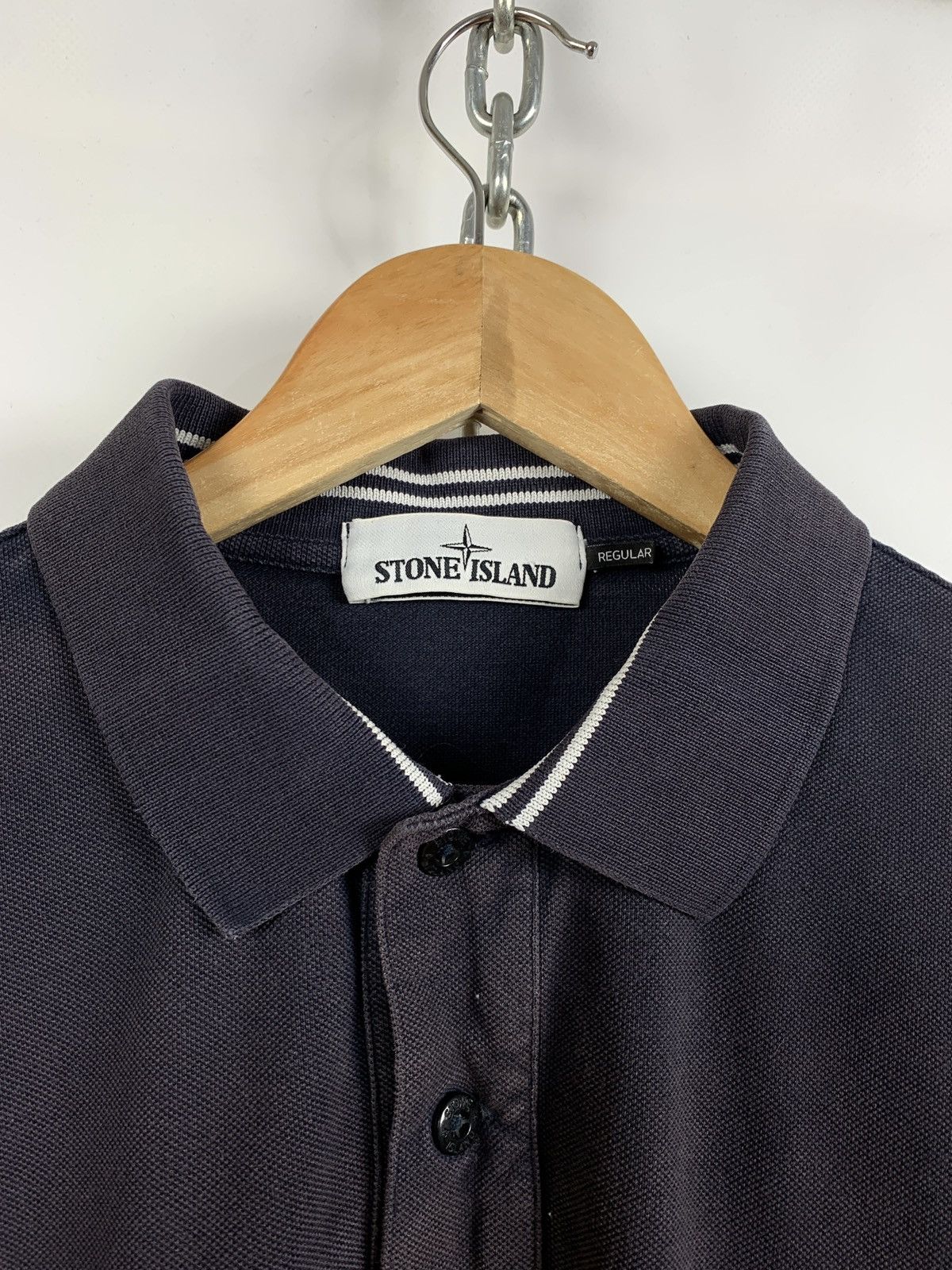 Stone Island Stone Island Patch Program Faded Navy Blue Polo T-Shirt Size US XL / EU 56 / 4 - 6 Thumbnail