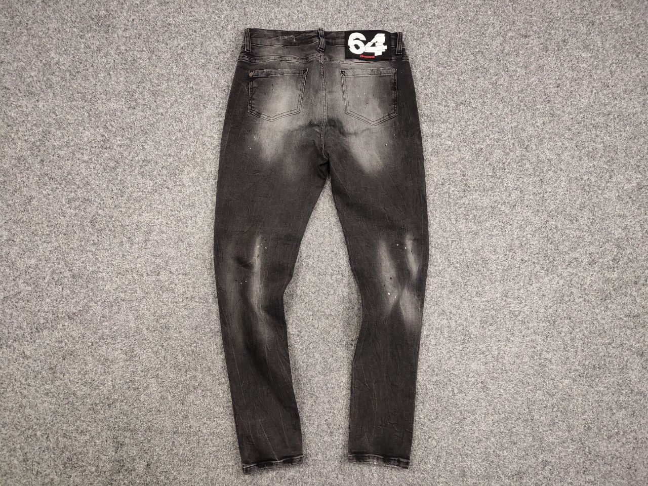 Dsquared2 Dsquared2 Designer Black Paint Logo Distressed Denim Jeans Size US 30 / EU 46 - 15 Thumbnail