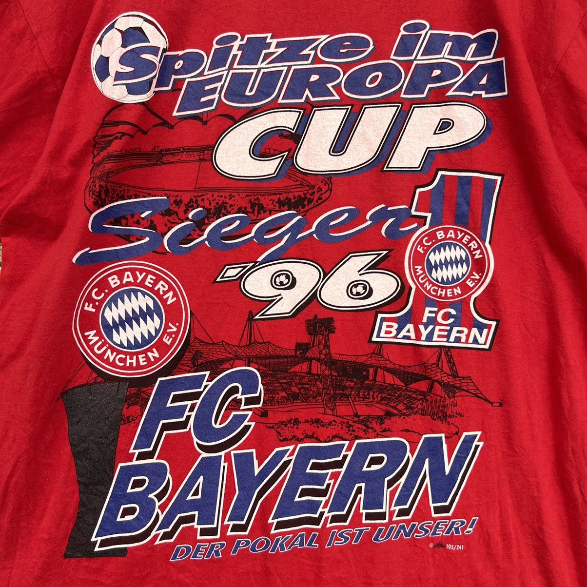 Rap Tees × Vintage Vintage 1996 Bayern Munchen Winning Championship Rap Tee Size US L / EU 52-54 / 3 - 2 Thumbnail