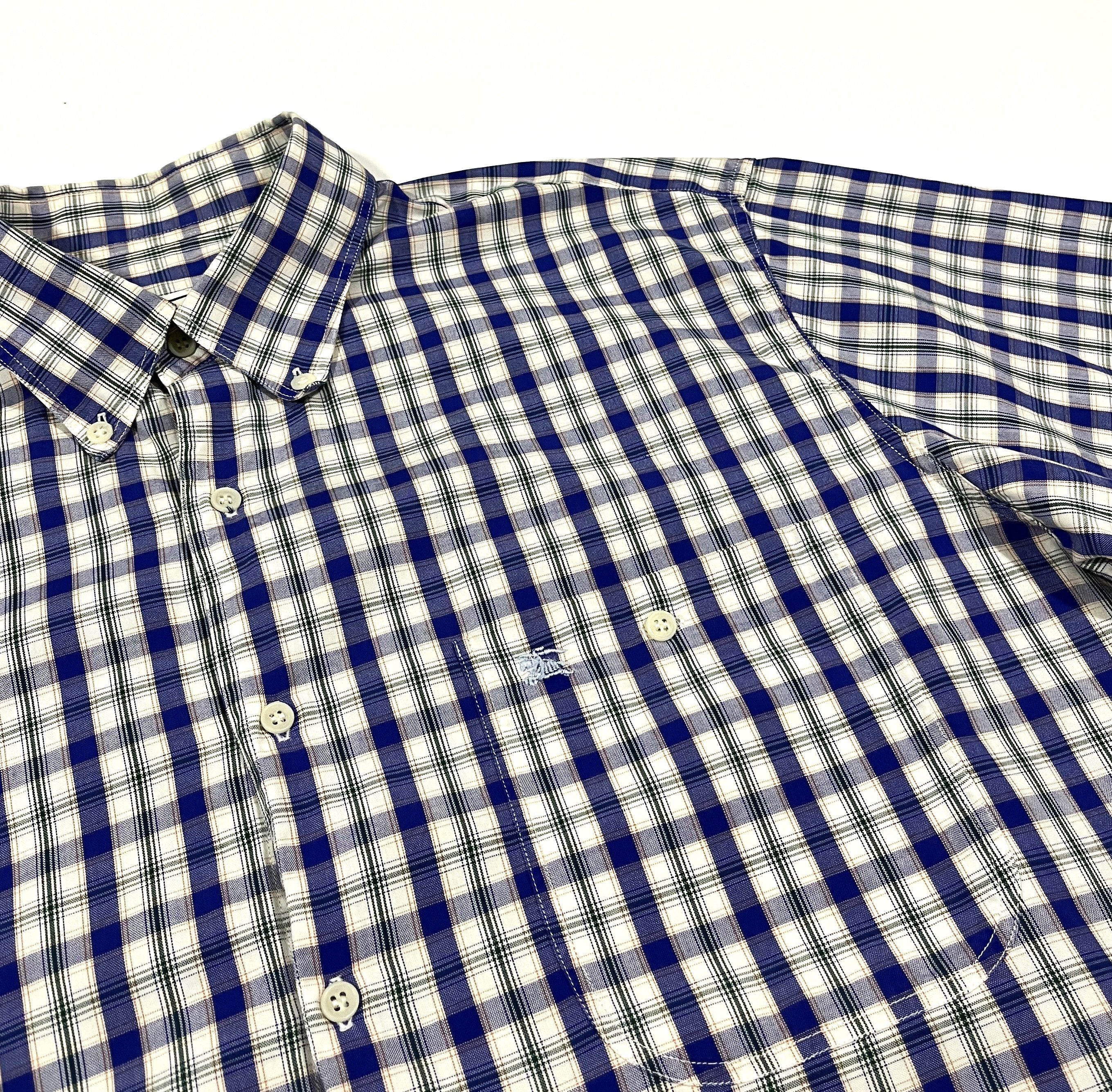 Burberry Burberrys Vintage Short Sleeve Shirt Plaid Blue Size US M / EU 48-50 / 2 - 4 Thumbnail