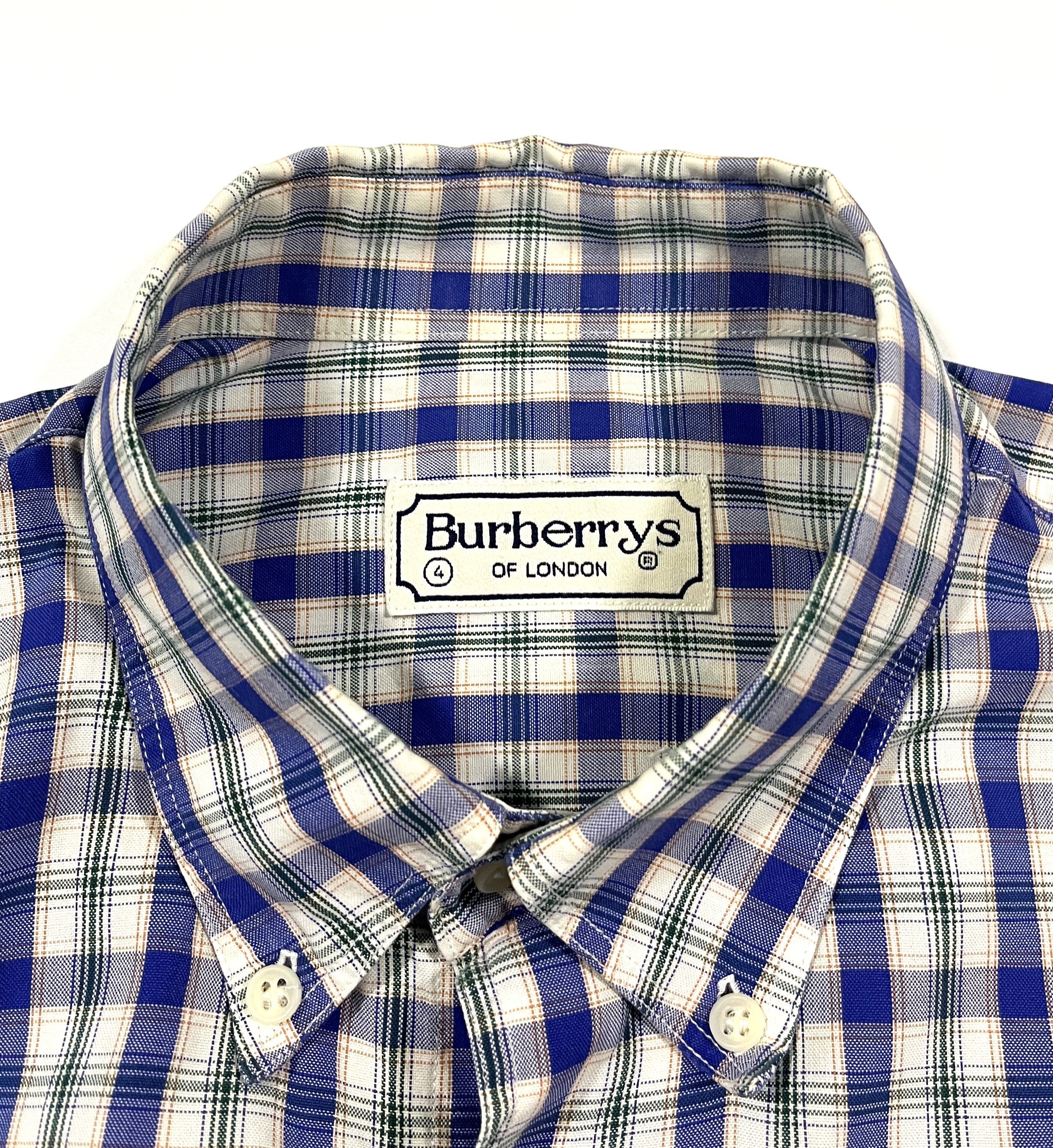 Burberry Burberrys Vintage Short Sleeve Shirt Plaid Blue Size US M / EU 48-50 / 2 - 5 Thumbnail
