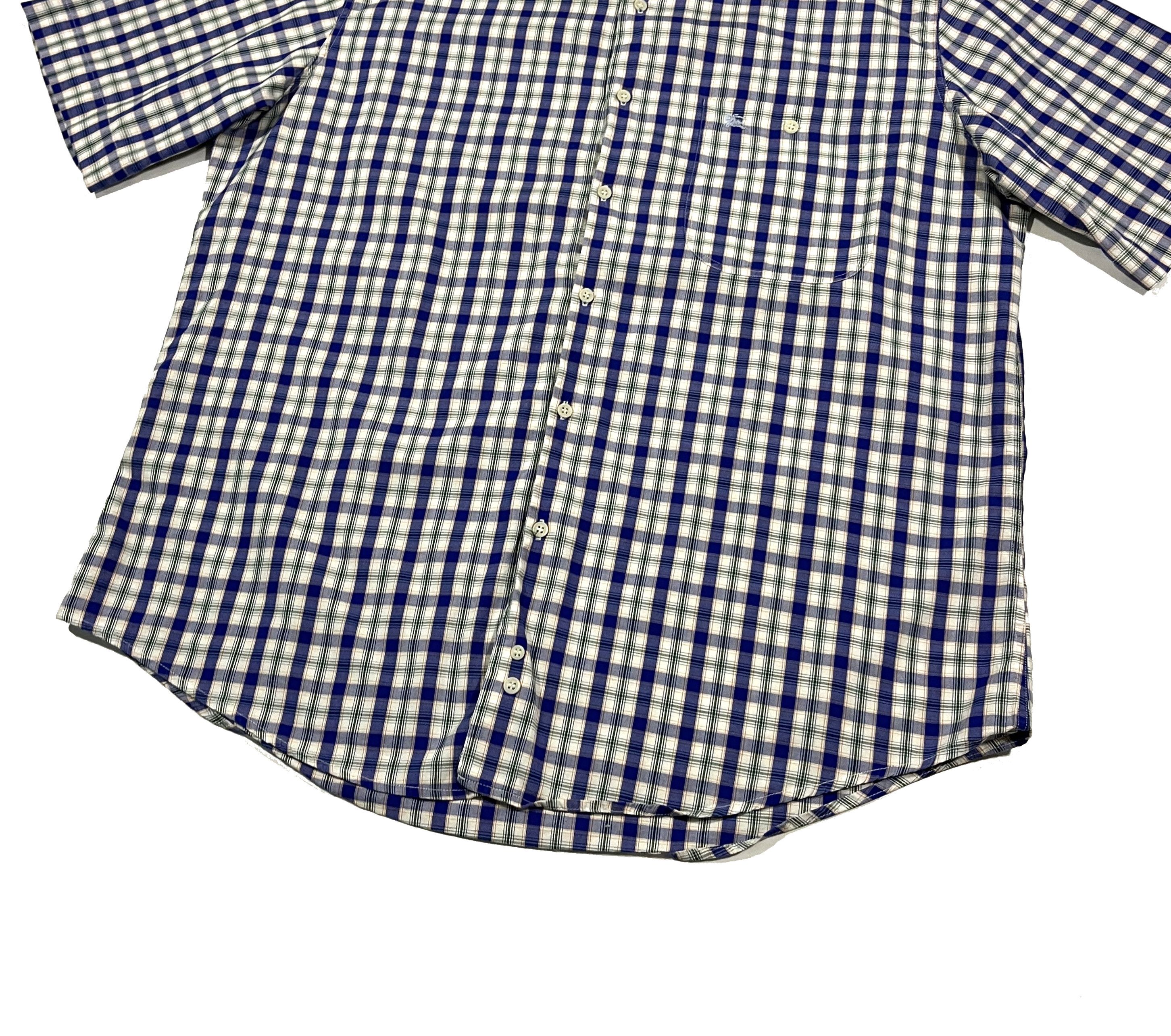 Burberry Burberrys Vintage Short Sleeve Shirt Plaid Blue Size US M / EU 48-50 / 2 - 3 Thumbnail