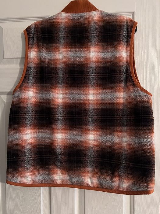 Supreme Supreme Reversible Shadow Plaid Vest Orange FW17 | Grailed