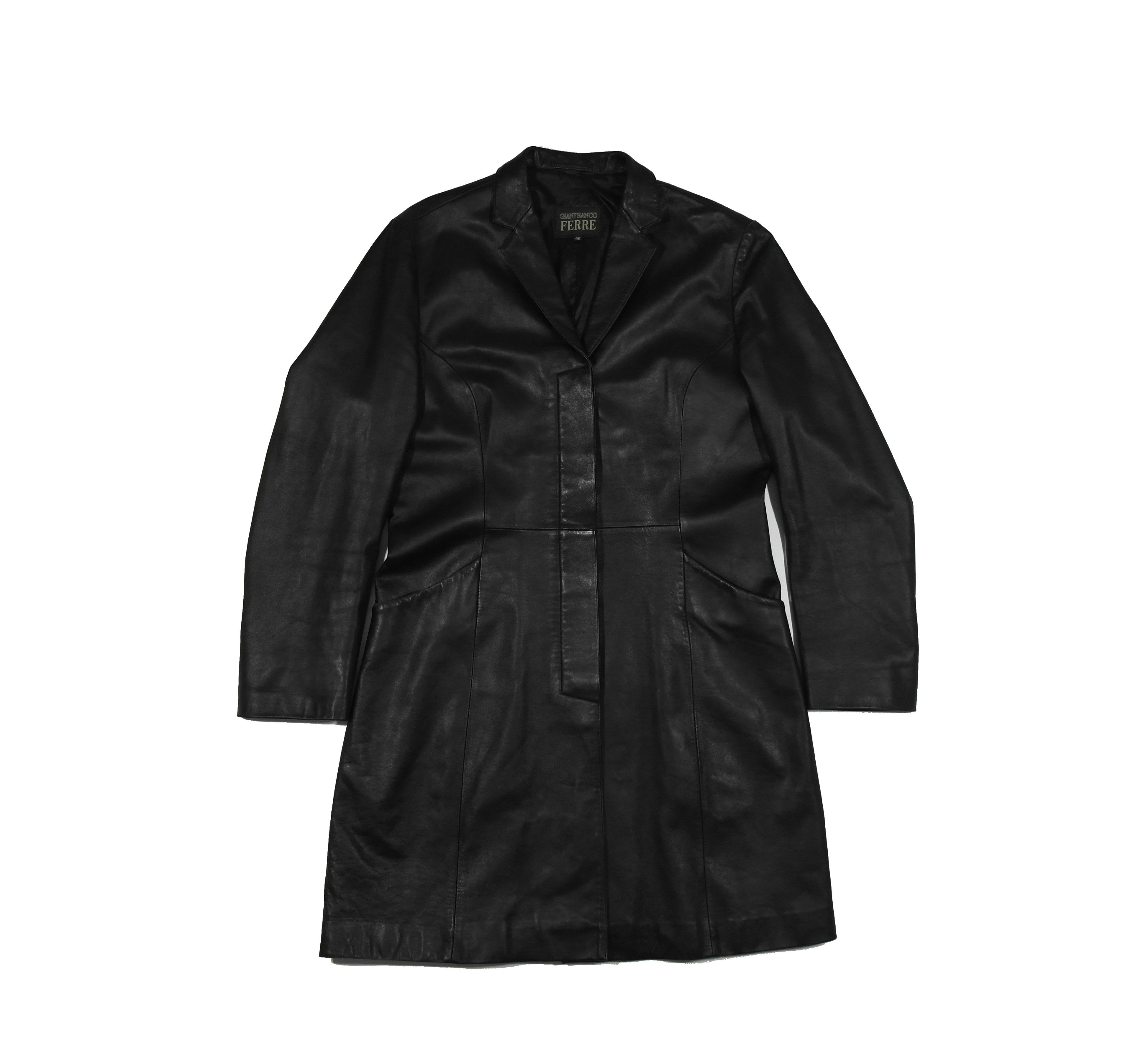 Vintage Gianfranco Ferre Leather Coat