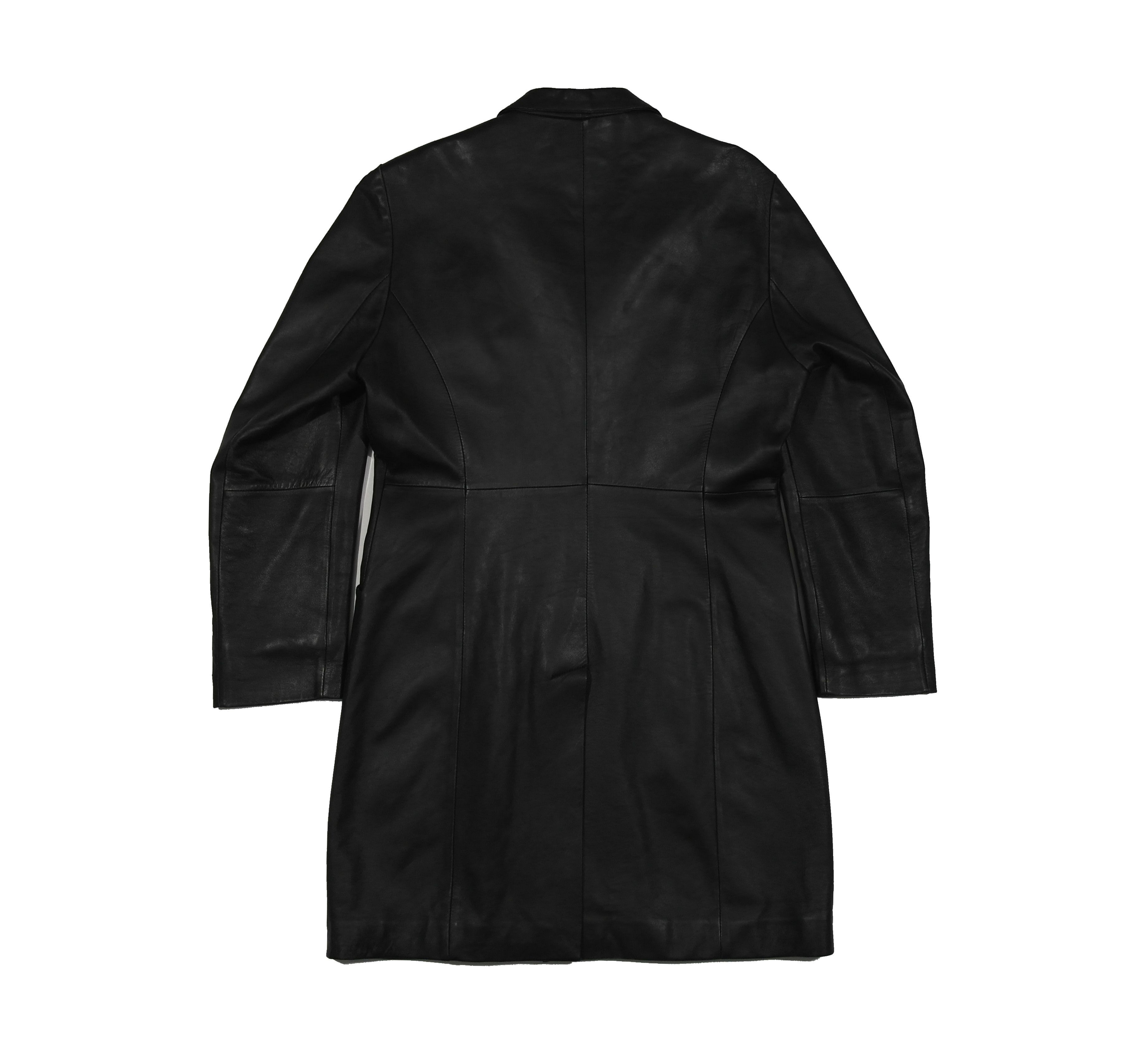 Ferre Vintage Gianfranco Ferre Leather Coat Size L / US 10 / IT 46 - 2 Thumbnail