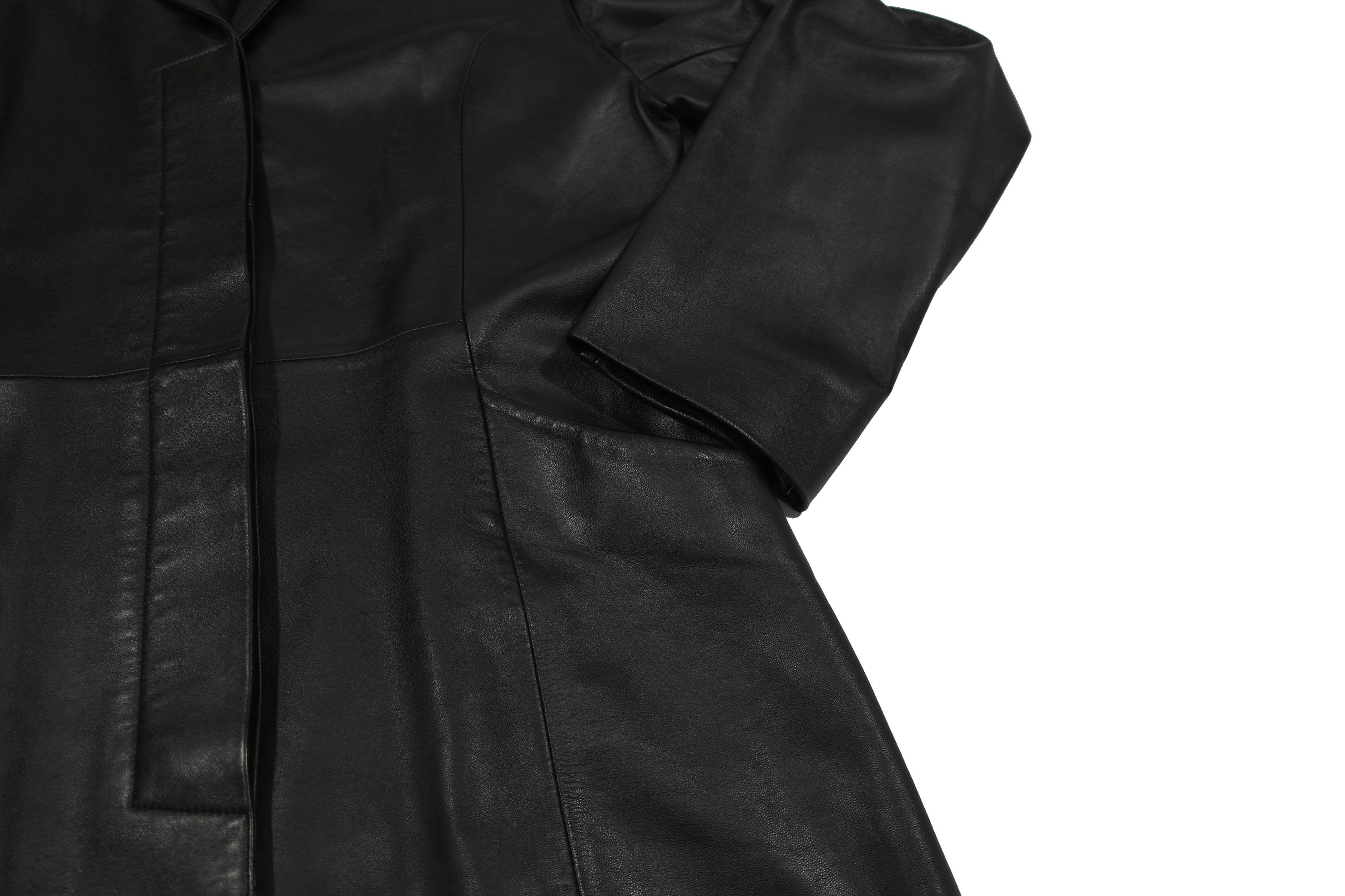 Ferre Vintage Gianfranco Ferre Leather Coat Size L / US 10 / IT 46 - 6 Thumbnail