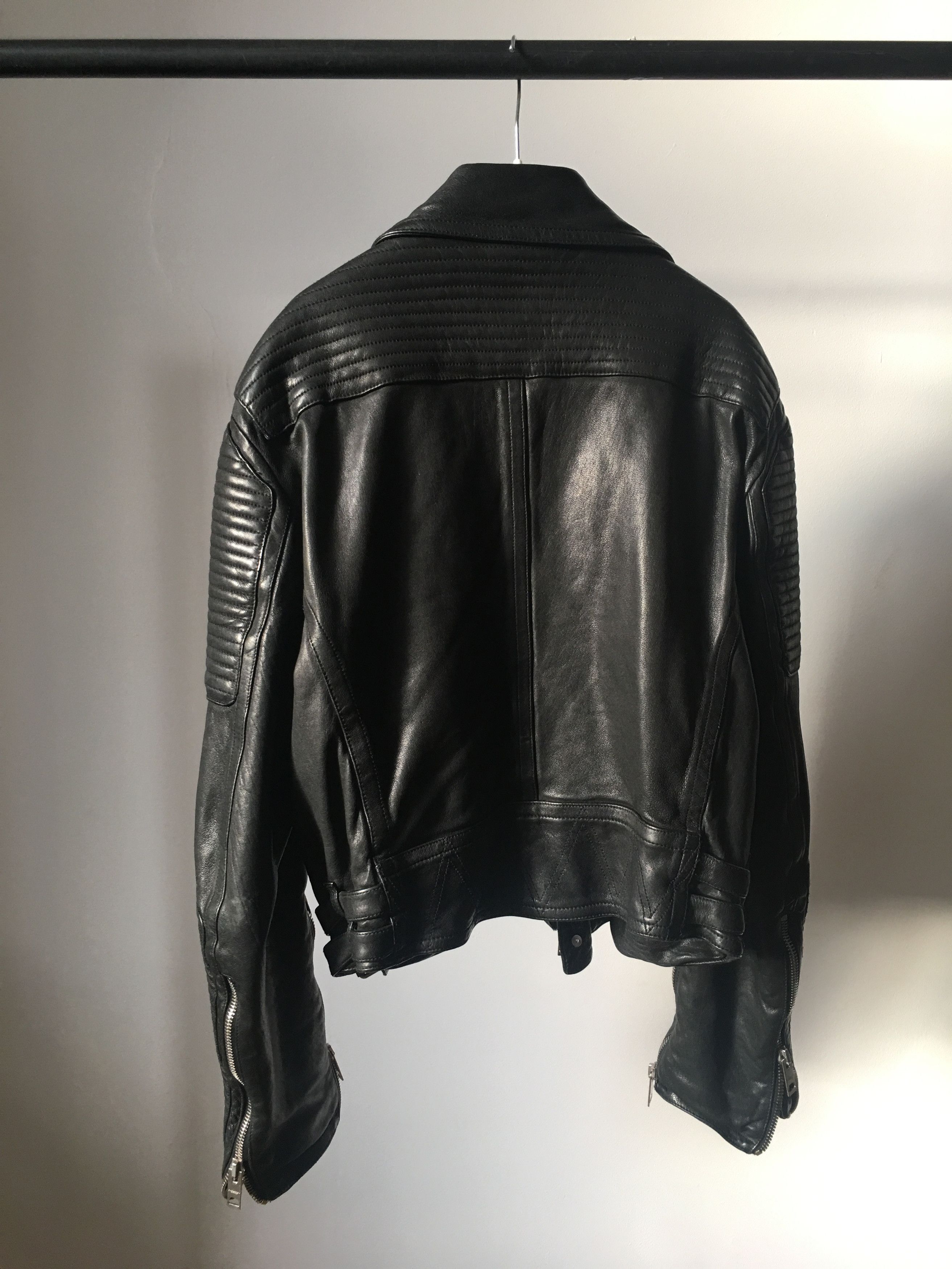 Burberry Prorsum SS11 Quilted Panel Biker Leather Jacket Perfecto Size US L / EU 52-54 / 3 - 5 Thumbnail