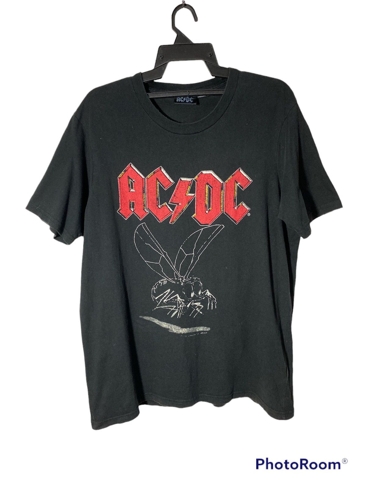 Band Tees acdc fly on the wall tour 1985 reproduction (2019) | Grailed