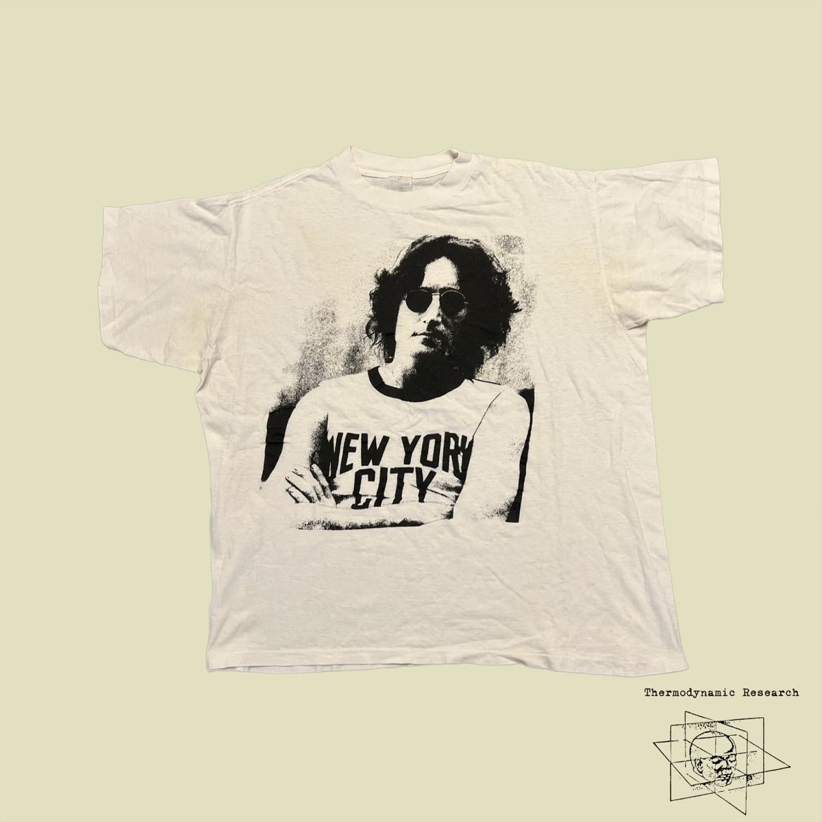 Vintage Vintage John Lennon New York City Tee - 1990s Size US XL / EU 56 / 4 - 1 Thumbnail