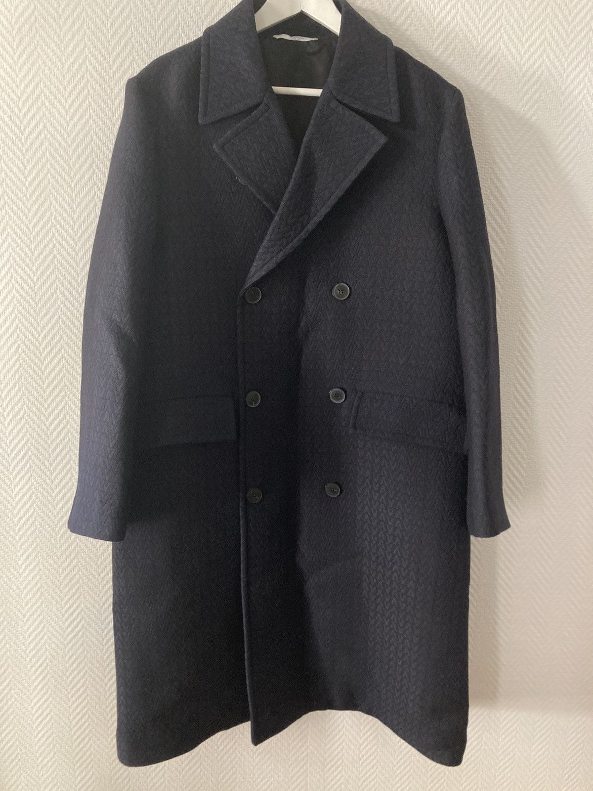Valentino Optical V Navy Coat Size US S / EU 44-46 / 1 - 1 Thumbnail