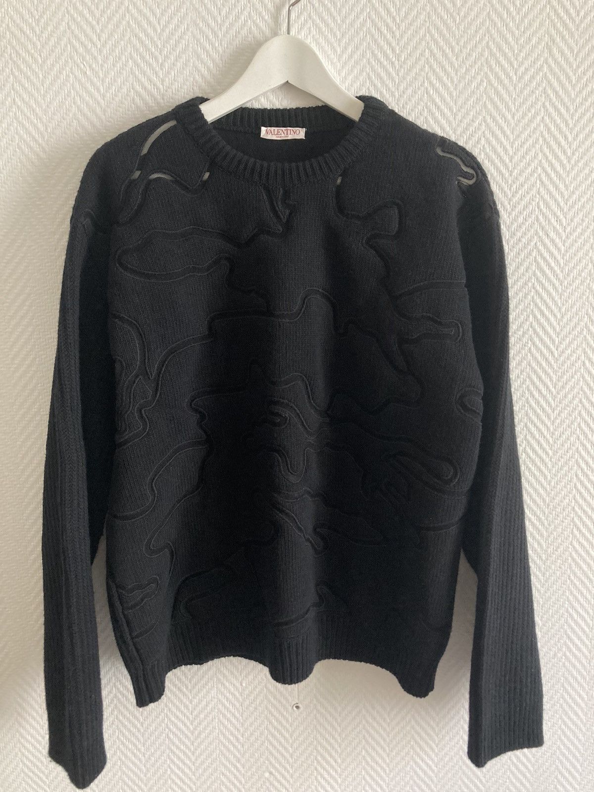 Valentino CAMOUFLAGE-PRINT CREWNECK WOOL JUMPER Size US M / EU 48-50 / 2 - 1 Thumbnail