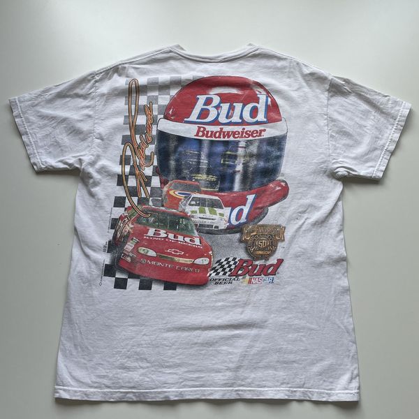 Vintage Vintage 90s Budweiser Nascar Racing graphic t shirt white