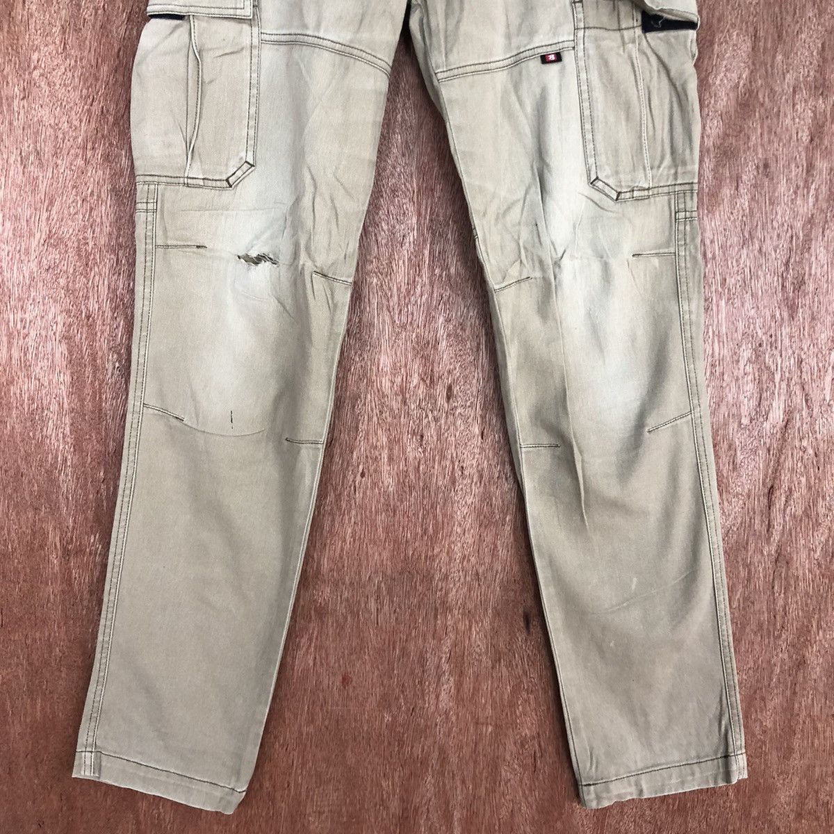 Faded Glory D Burtle Brown faded thrased Multipocket Cargo Pants #2151 Size US 29 - 3 Thumbnail