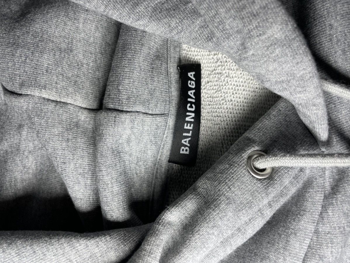 Balenciaga Balenciaga Grey Small Logo Hoodie Size US M / EU 48-50 / 2 - 3 Thumbnail