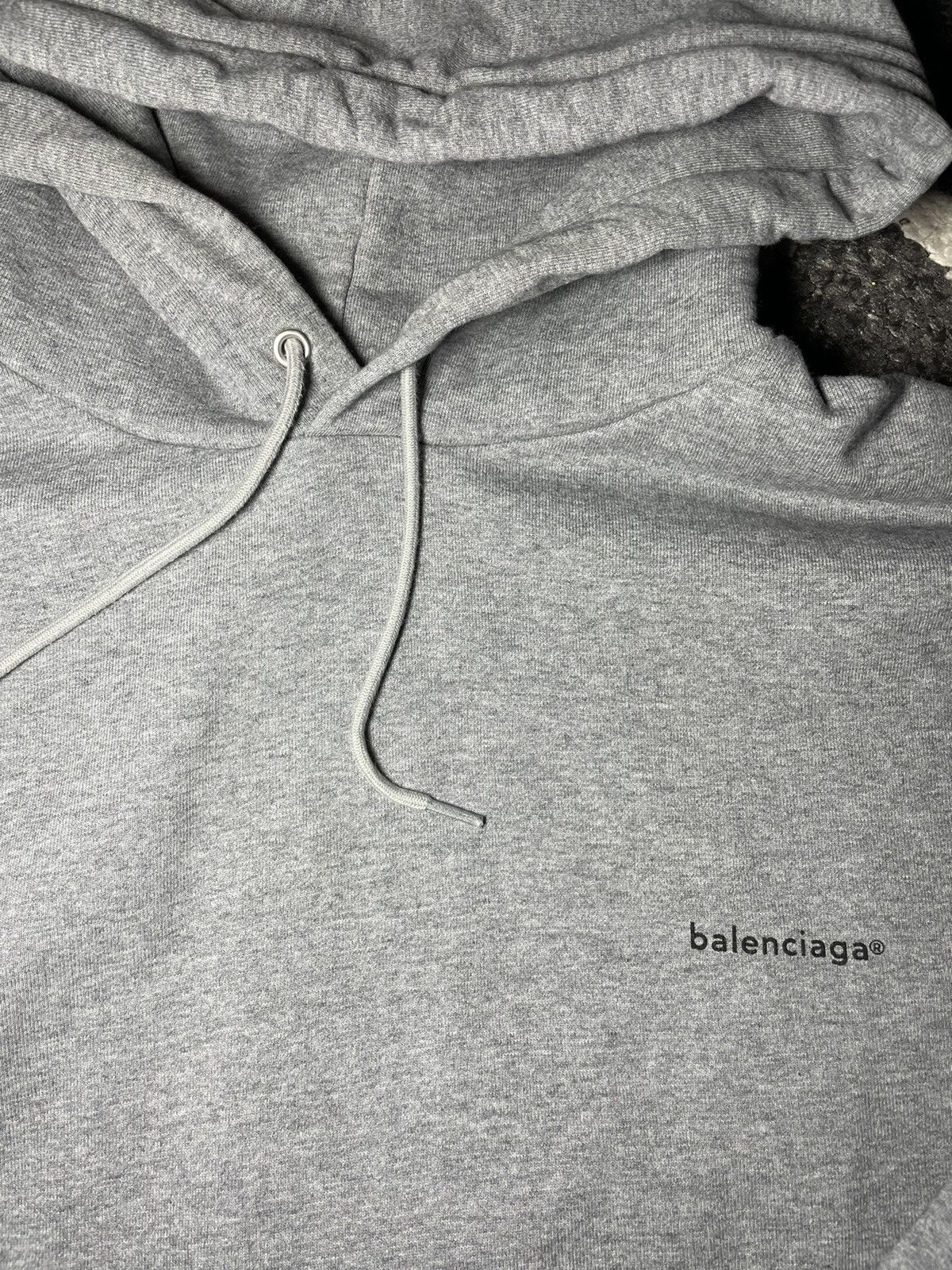 Balenciaga Balenciaga Grey Small Logo Hoodie Size US M / EU 48-50 / 2 - 2 Thumbnail