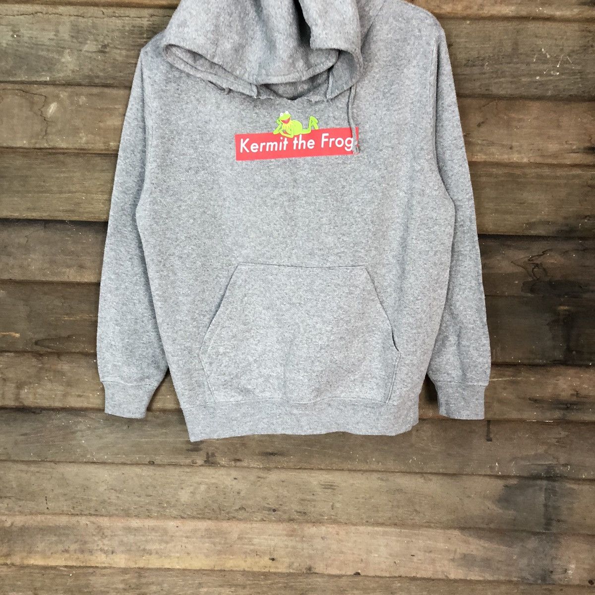 Cartoon Network Kermit The Frog the muppet Grey Hoodies sweatshirt #4011 Size US L / EU 52-54 / 3 - 3 Thumbnail