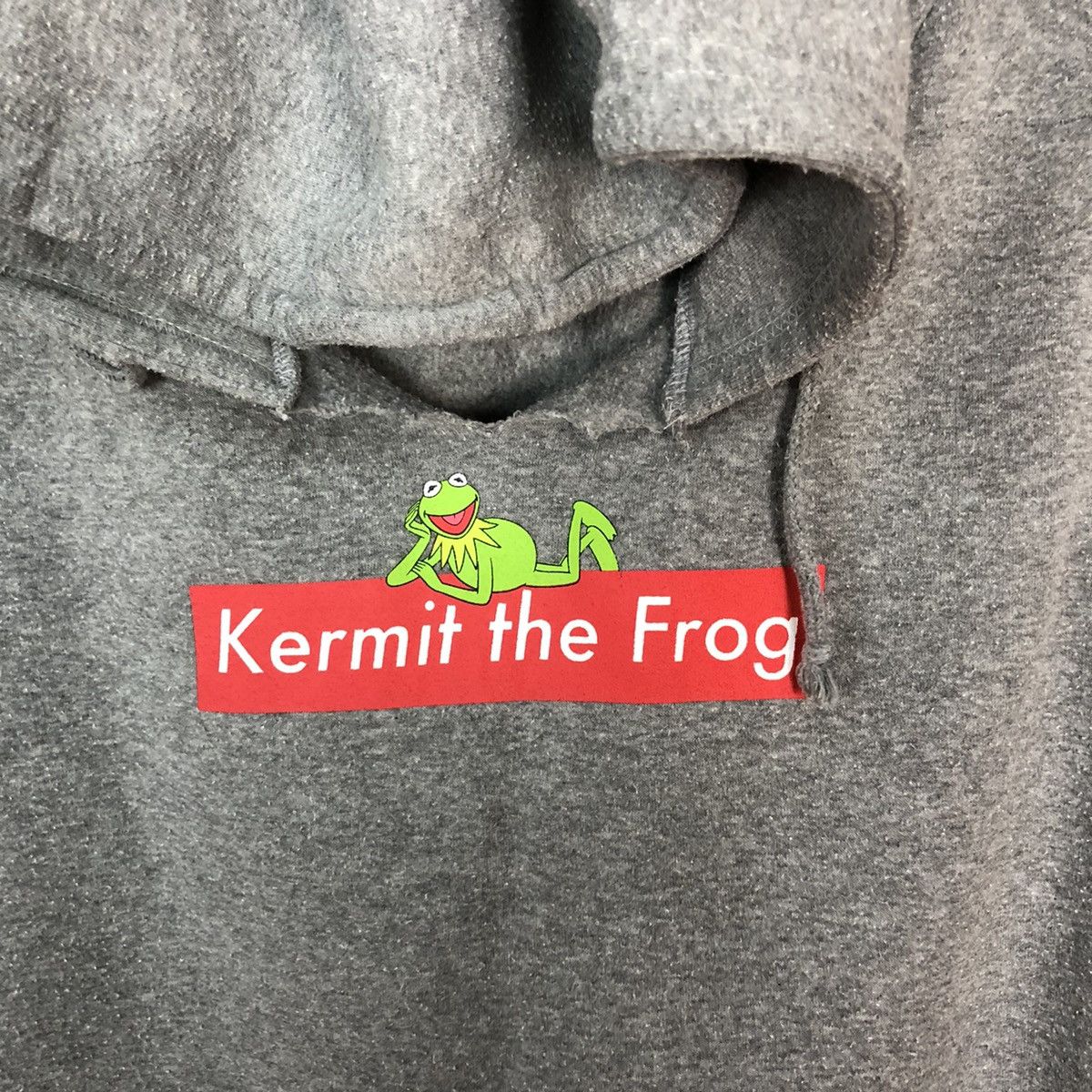 Cartoon Network Kermit The Frog the muppet Grey Hoodies sweatshirt #4011 Size US L / EU 52-54 / 3 - 6 Thumbnail