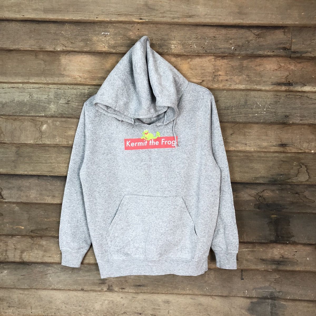 Cartoon Network Kermit The Frog the muppet Grey Hoodies sweatshirt #4011 Size US L / EU 52-54 / 3 - 1 Thumbnail