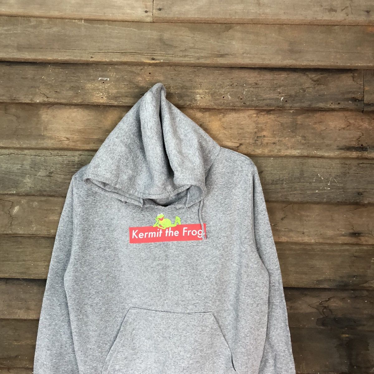 Cartoon Network Kermit The Frog the muppet Grey Hoodies sweatshirt #4011 Size US L / EU 52-54 / 3 - 2 Thumbnail