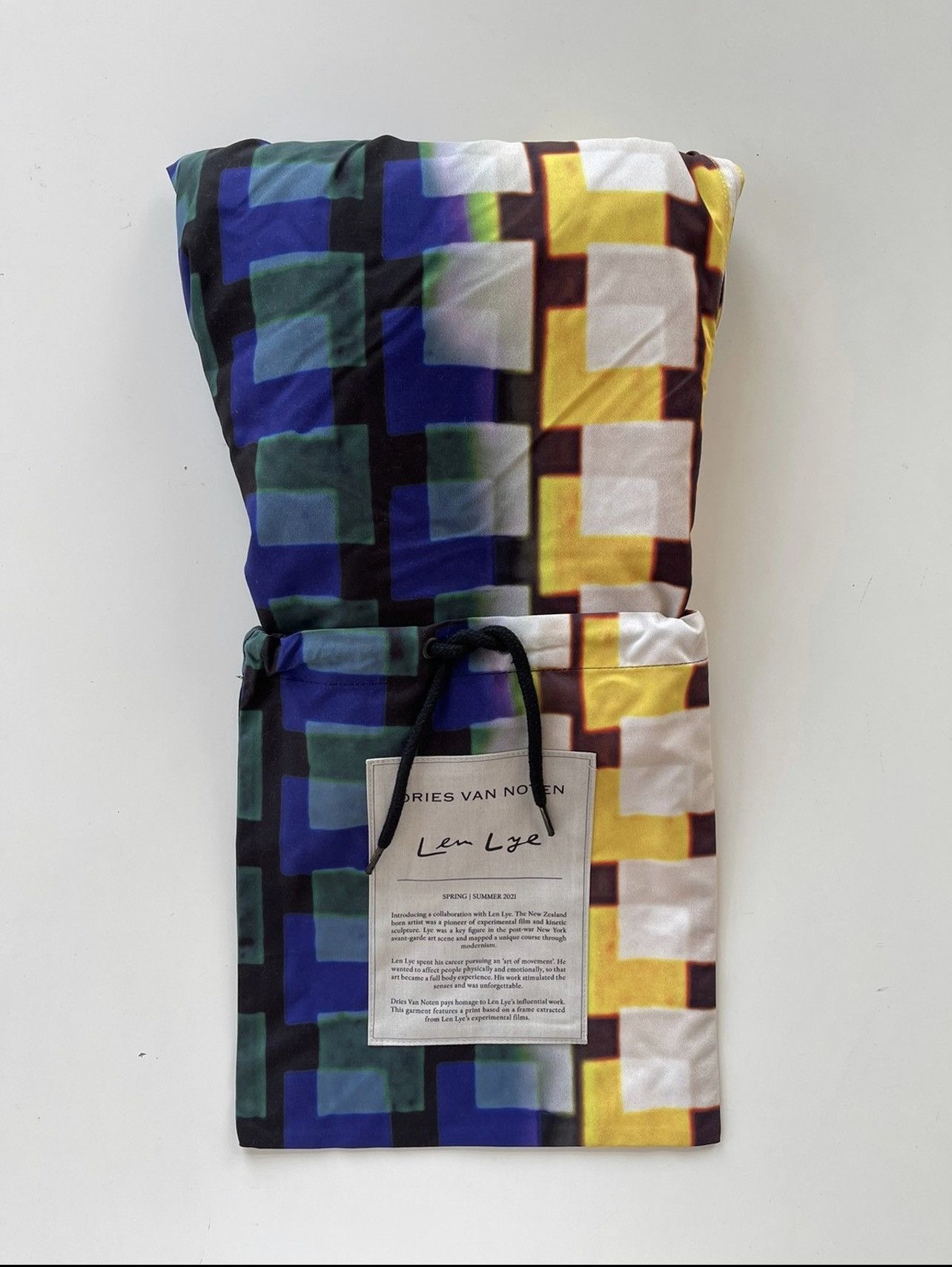 Dries Van Noten x Len Lye blue and green swim shorts