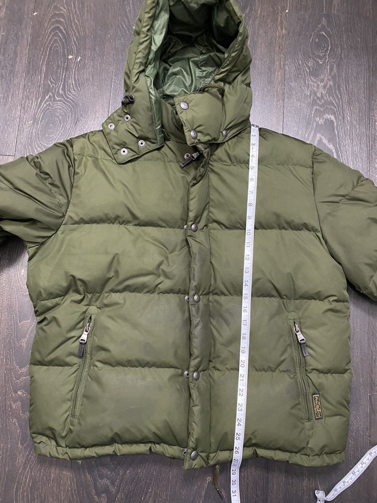 vintage 90’s Olive Polo Ralph Lauren Puffer Jacket with Hood