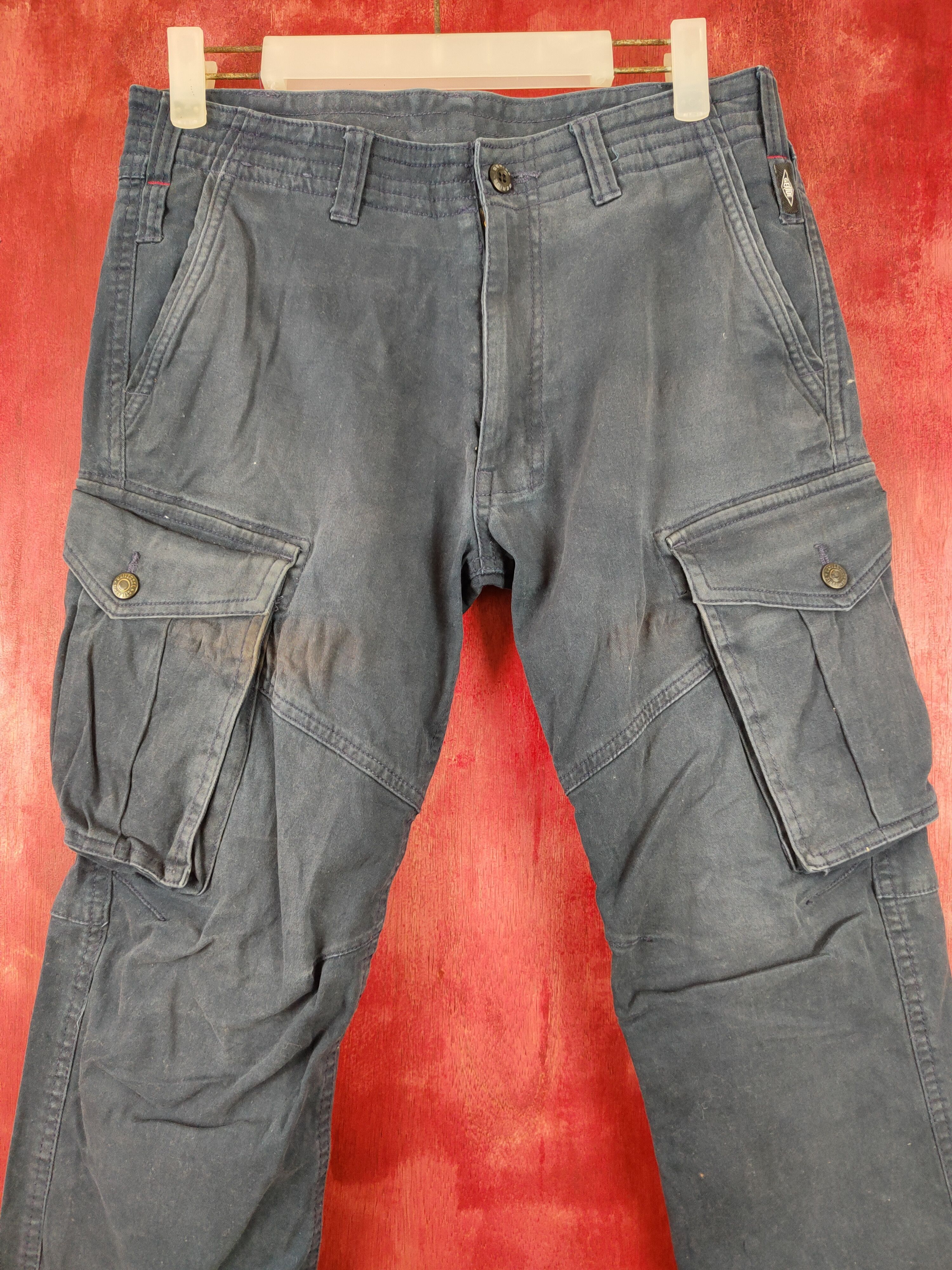 Faded Glory DL Geride Dark Blue Multi Pocket Tactical Cargo Pants #S437 Size US 32 / EU 48 - 3 Thumbnail