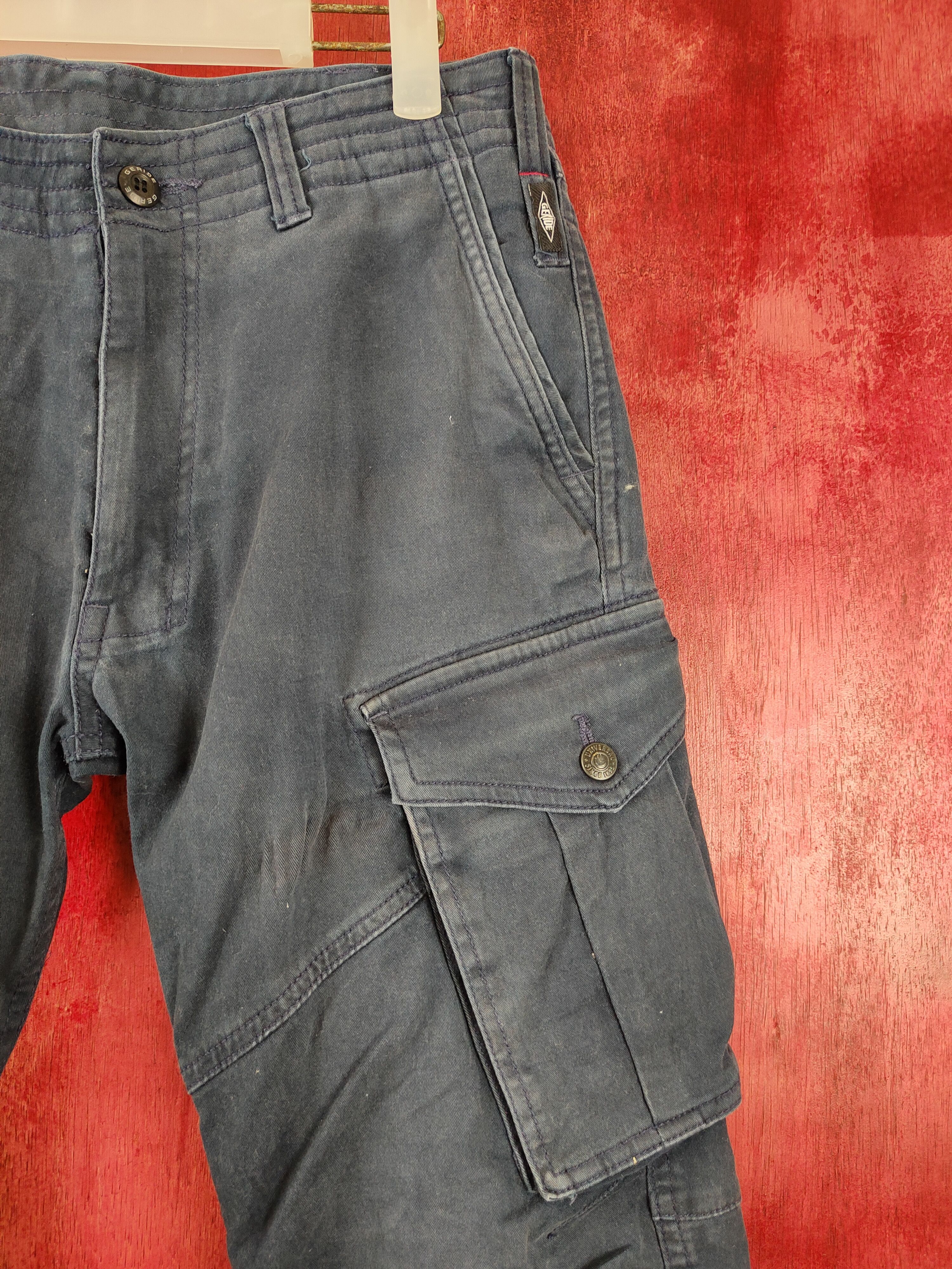 Faded Glory DL Geride Dark Blue Multi Pocket Tactical Cargo Pants #S437 Size US 32 / EU 48 - 7 Thumbnail