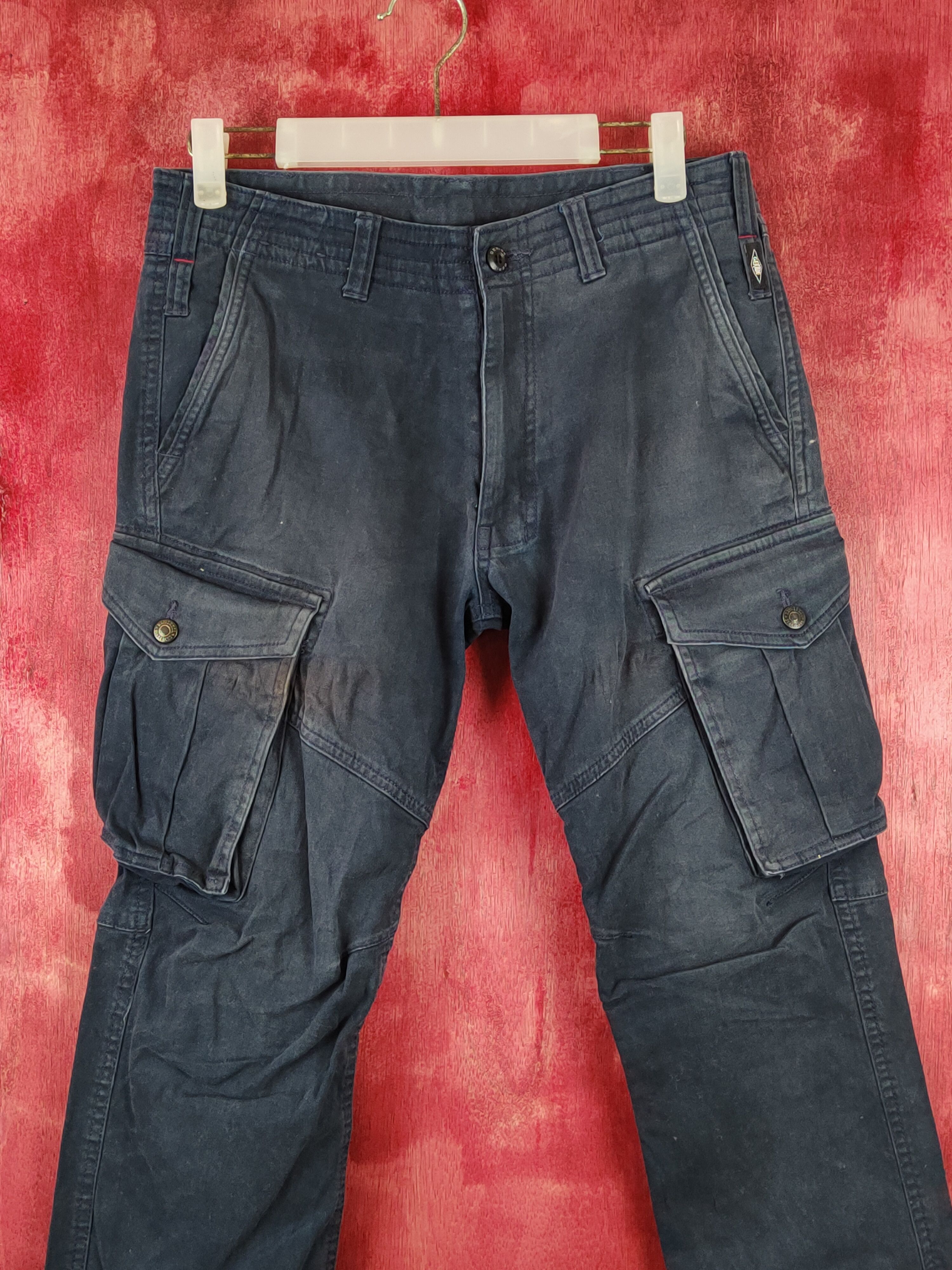 Faded Glory DL Geride Dark Blue Multi Pocket Tactical Cargo Pants #S437 Size US 32 / EU 48 - 2 Thumbnail