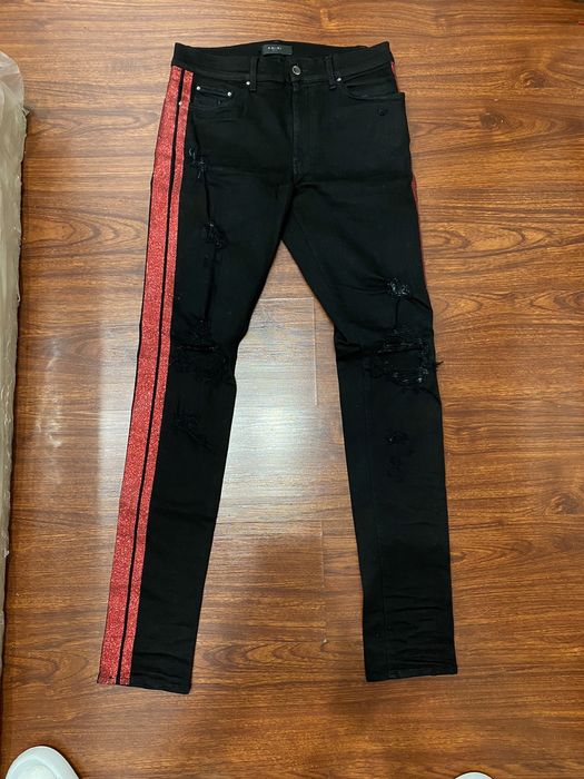 Amiri Amiri Glitter Track Jeans Grailed