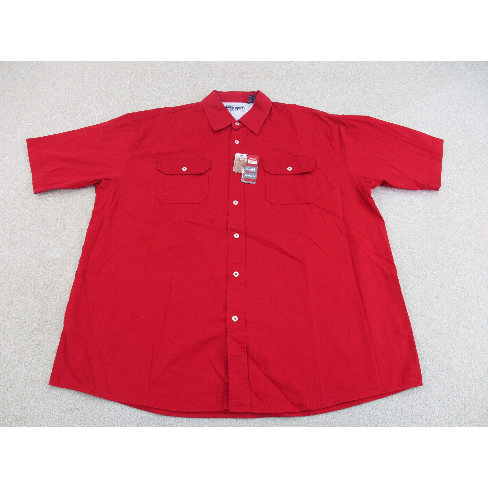 Wrangler Wrangler Shirt Adult Extra Large Red Western Wear Button Up ...