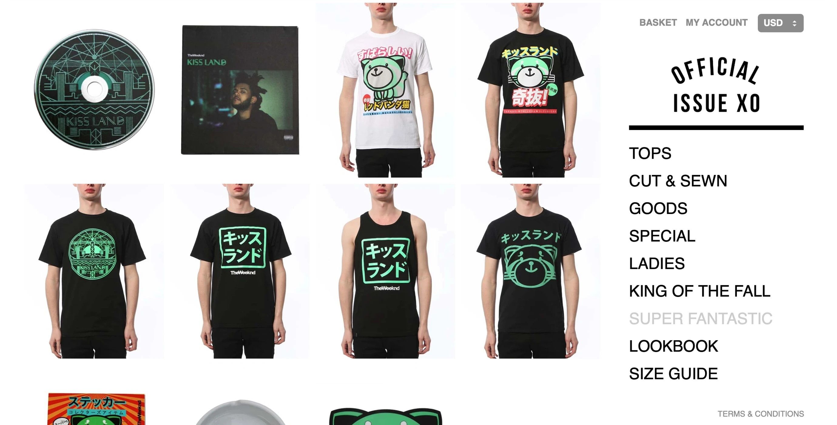 The Weeknd THE WEEKND OFFICIAL ISSUE XO KISS LAND 2013 OG TEE T-SHIRT Size US L / EU 52-54 / 3 - 4 Thumbnail