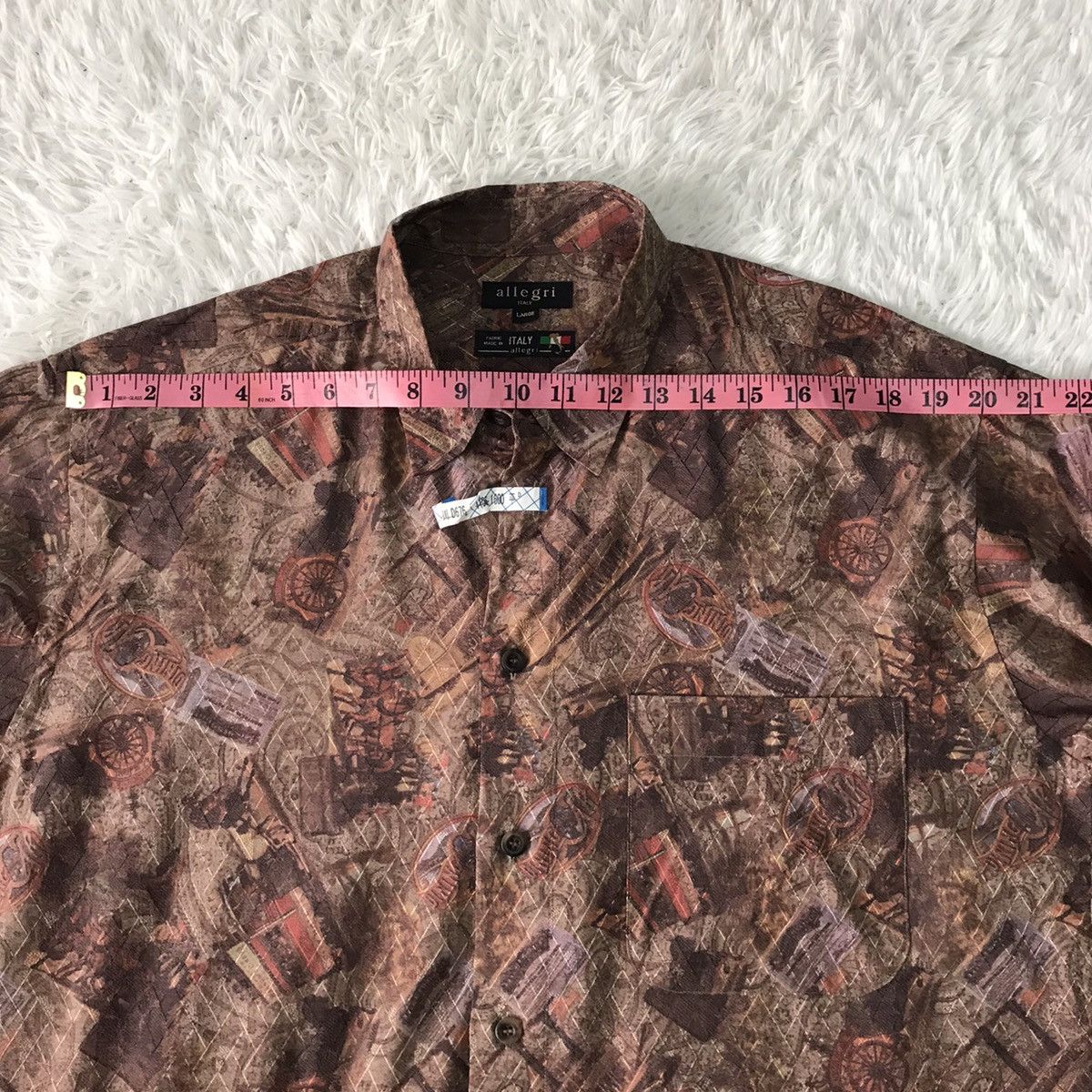 Allegri 💥Steals💥Nice Overprinted Allegri Long Sleeve Buttons Up Size US L / EU 52-54 / 3 - 12 Thumbnail
