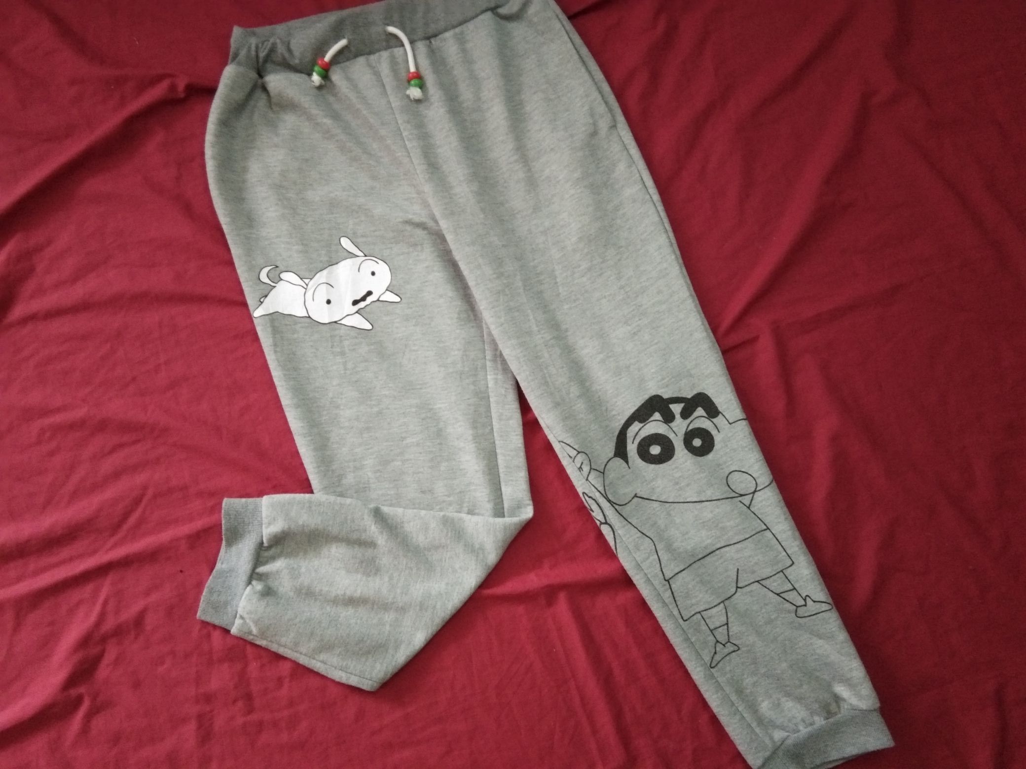 Cartoon Network Crayon Shin Chan sweatpants anime women girl Size 28" / US 6 / IT 42 - 2 Thumbnail